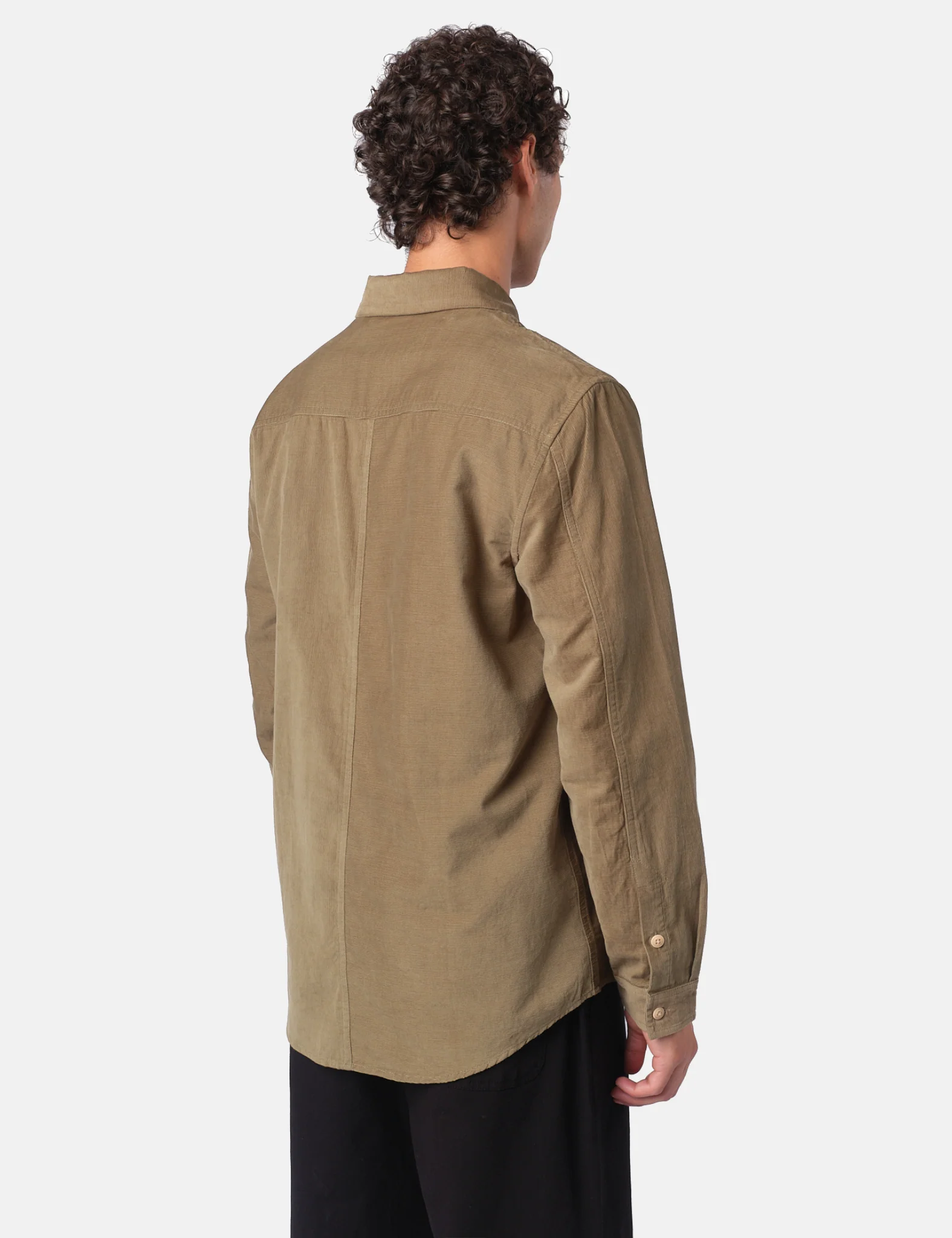 Folk Direction Baby Cord Shirt - Olive Green - Image 4