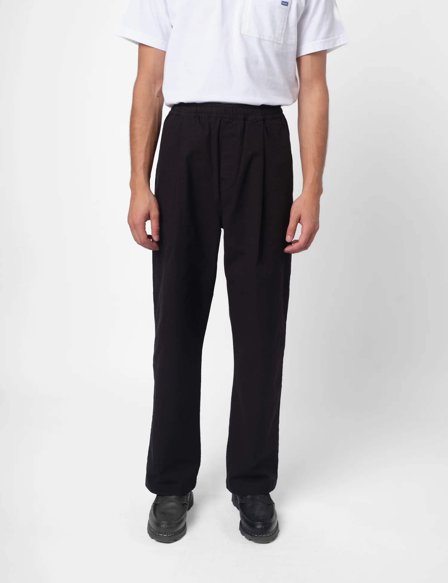 Folk Drawcord Loose Ripstop Trouser - Black - Image 5