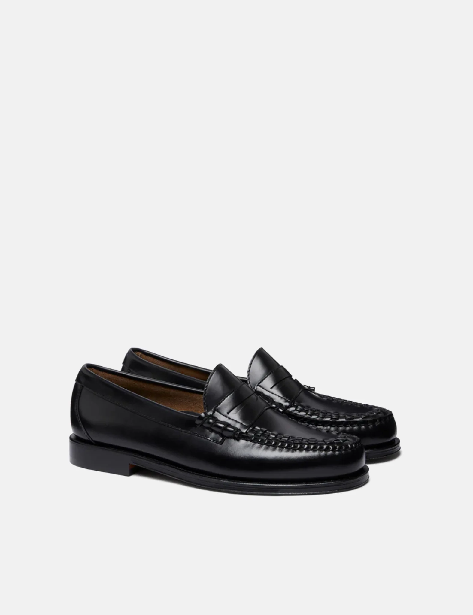 G.H. Bass Weejun Larson Weave Moc Loafer (Leather) - Black - Image 6