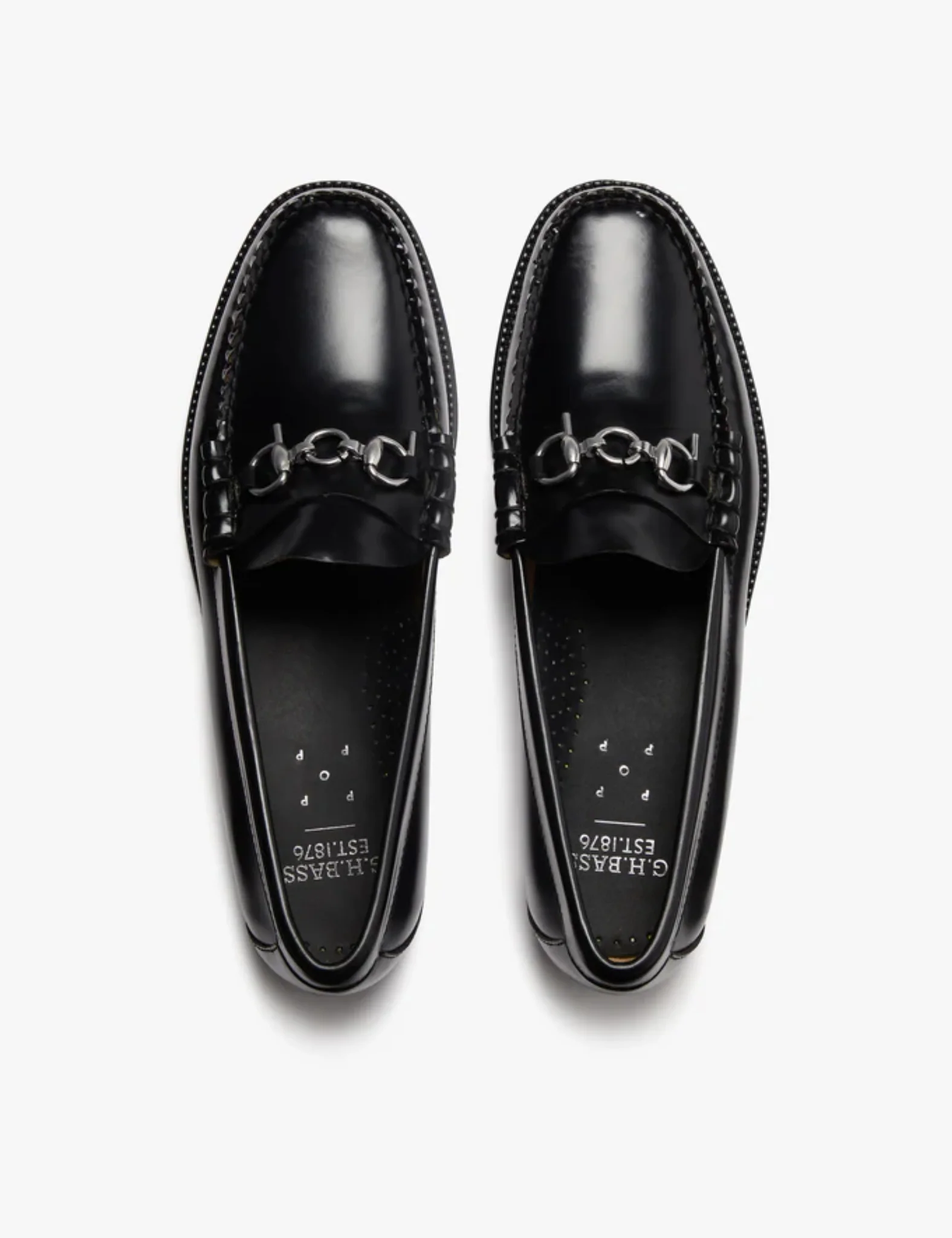 G.H. Bass X POP Easy Weejuns Lincoln Loafers (Leather) - Black - Image 3