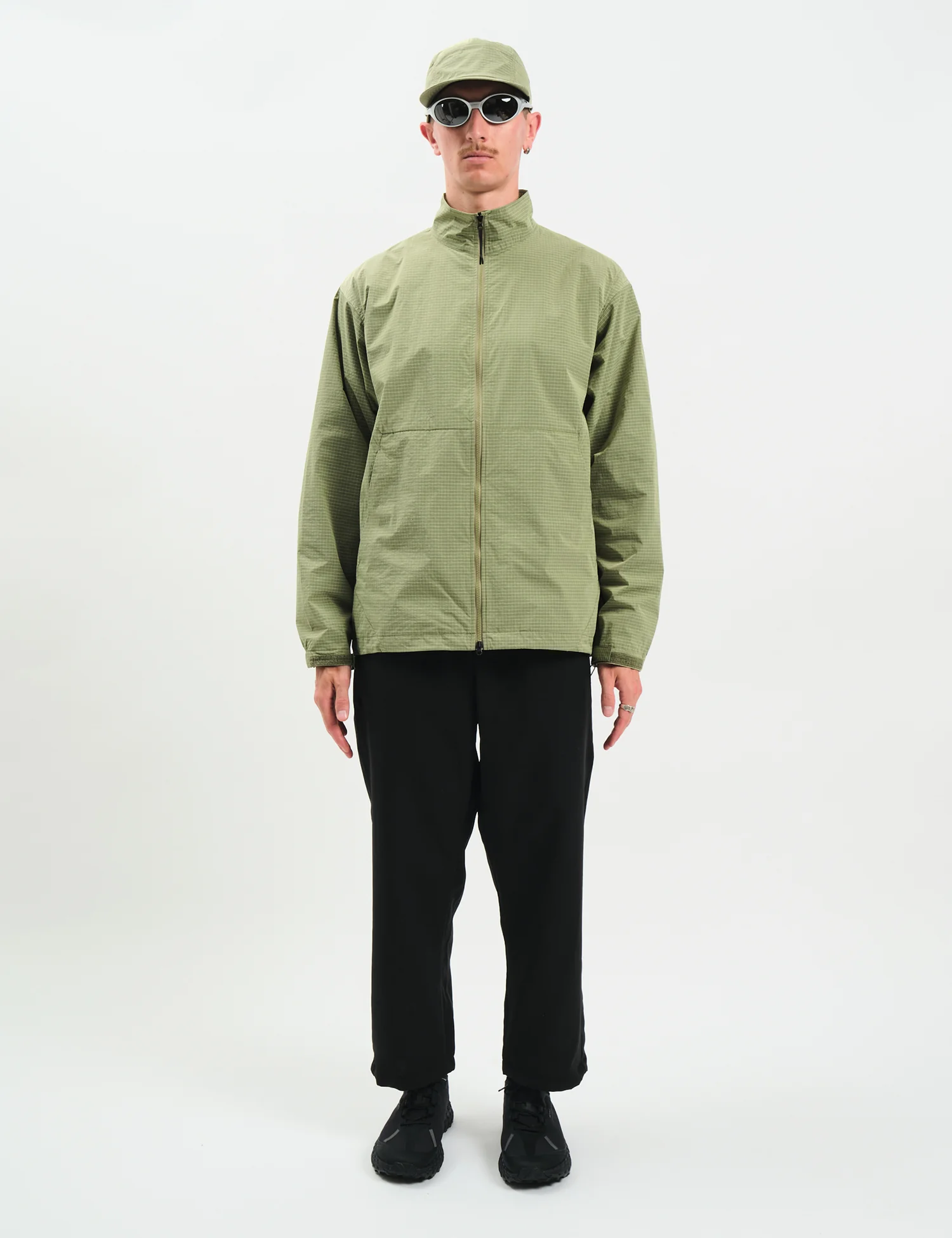 Goldwin Dope Dyed Rip-Stop Wind Jacket - Usuyanagi Green - Image 4