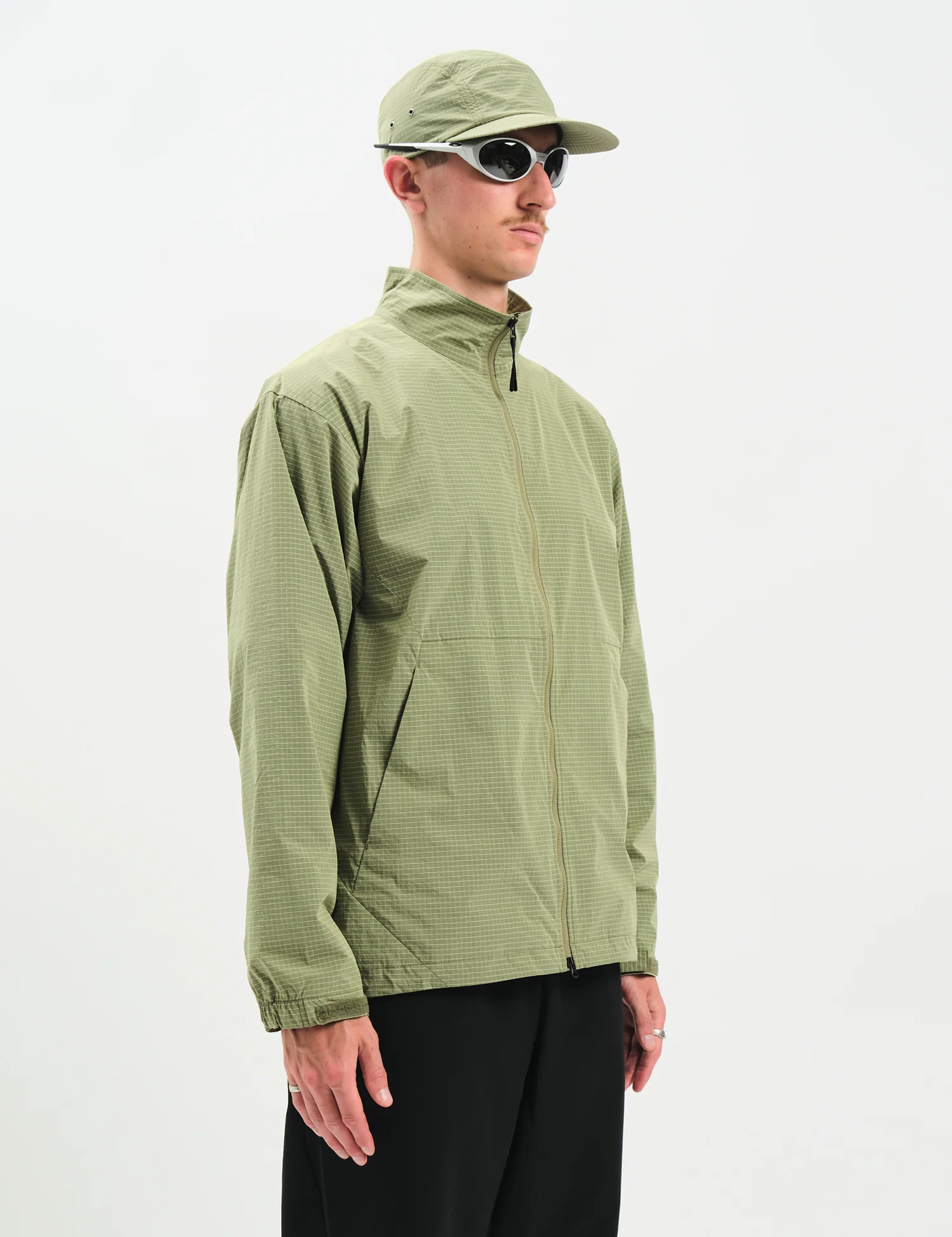 Goldwin Dope Dyed Rip-Stop Wind Jacket - Usuyanagi Green - Image 5