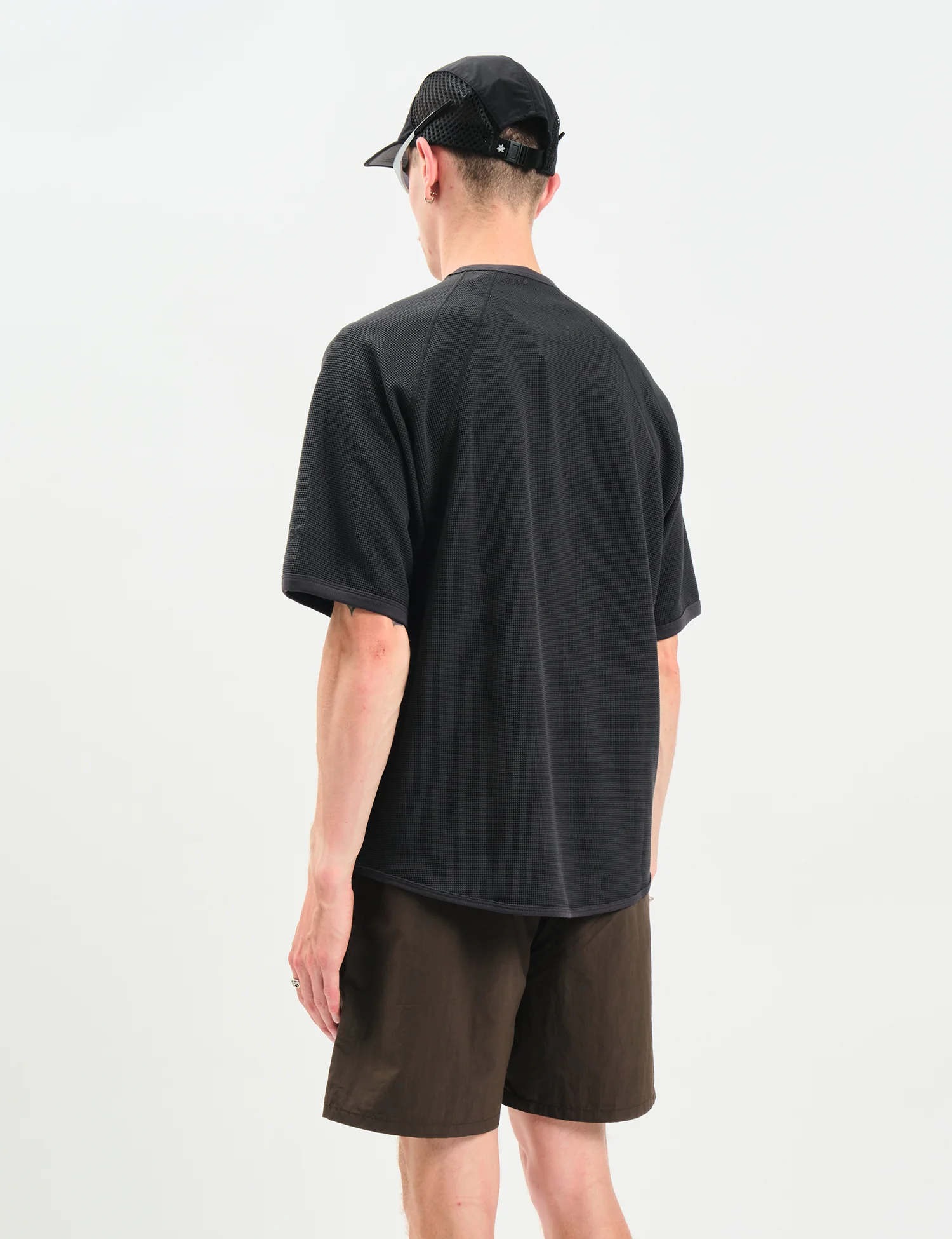 Goldwin Mesh WF Actinoid T-Shirt - Ebony Grey - Image 5