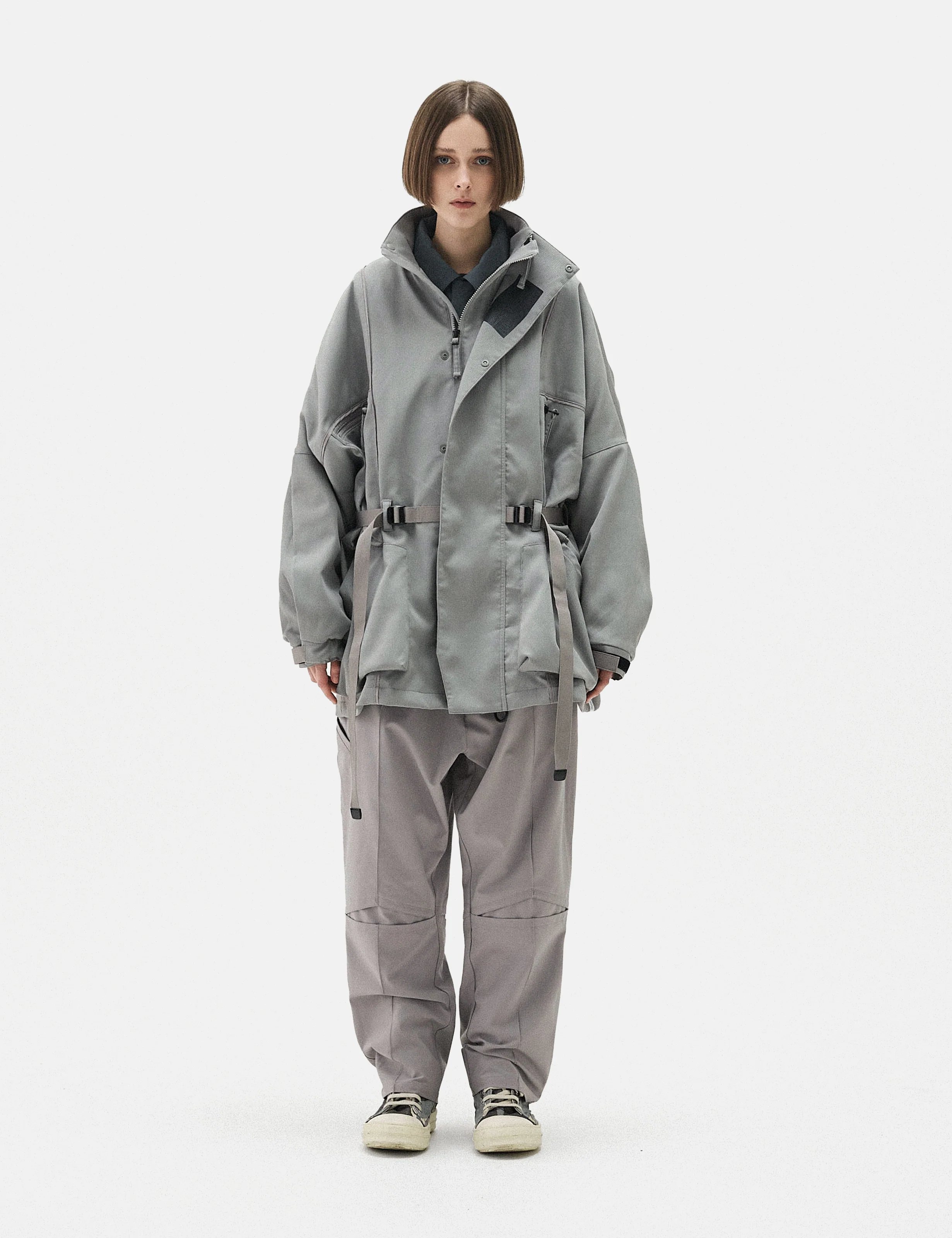 GOOPiMADE "KM-01" Tailored Trousers (Regular-Fit) - Light Grey - Image 3