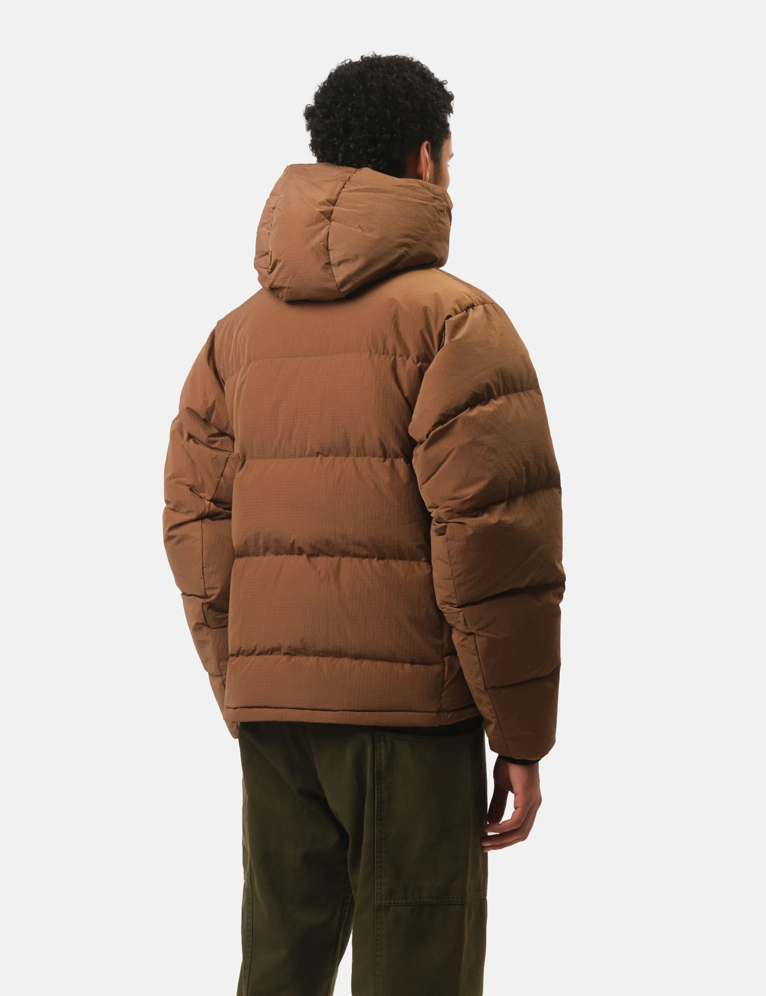 Gramicci Down Puffer Hooded Jacket - Brown - Image 5