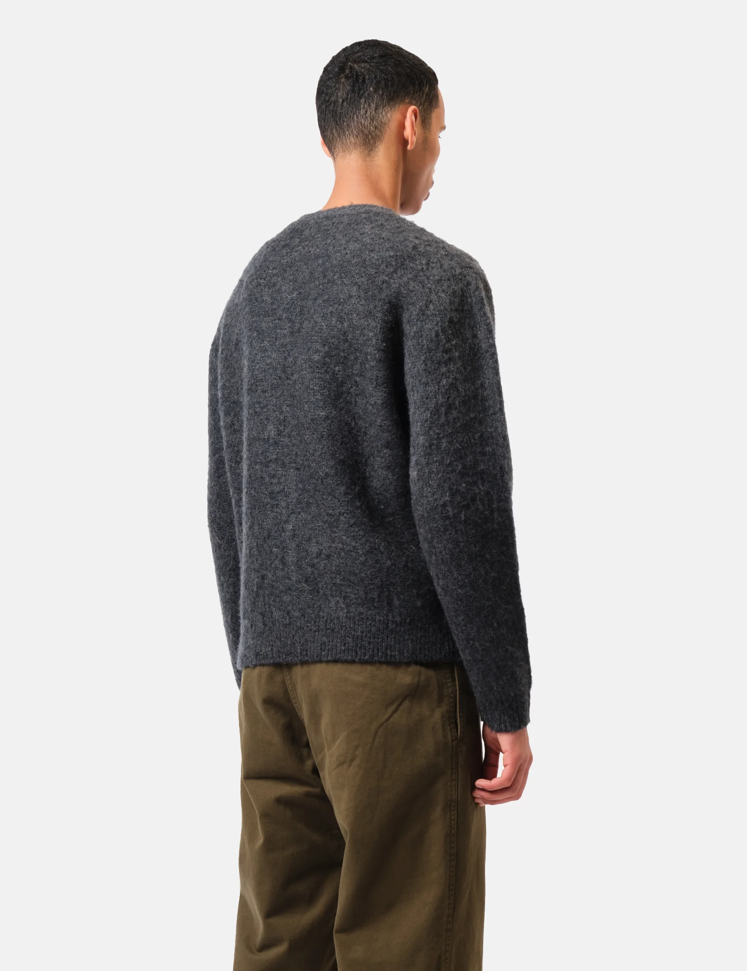 Gramicci Mohair Cardigan - Charcoal Grey - Image 4