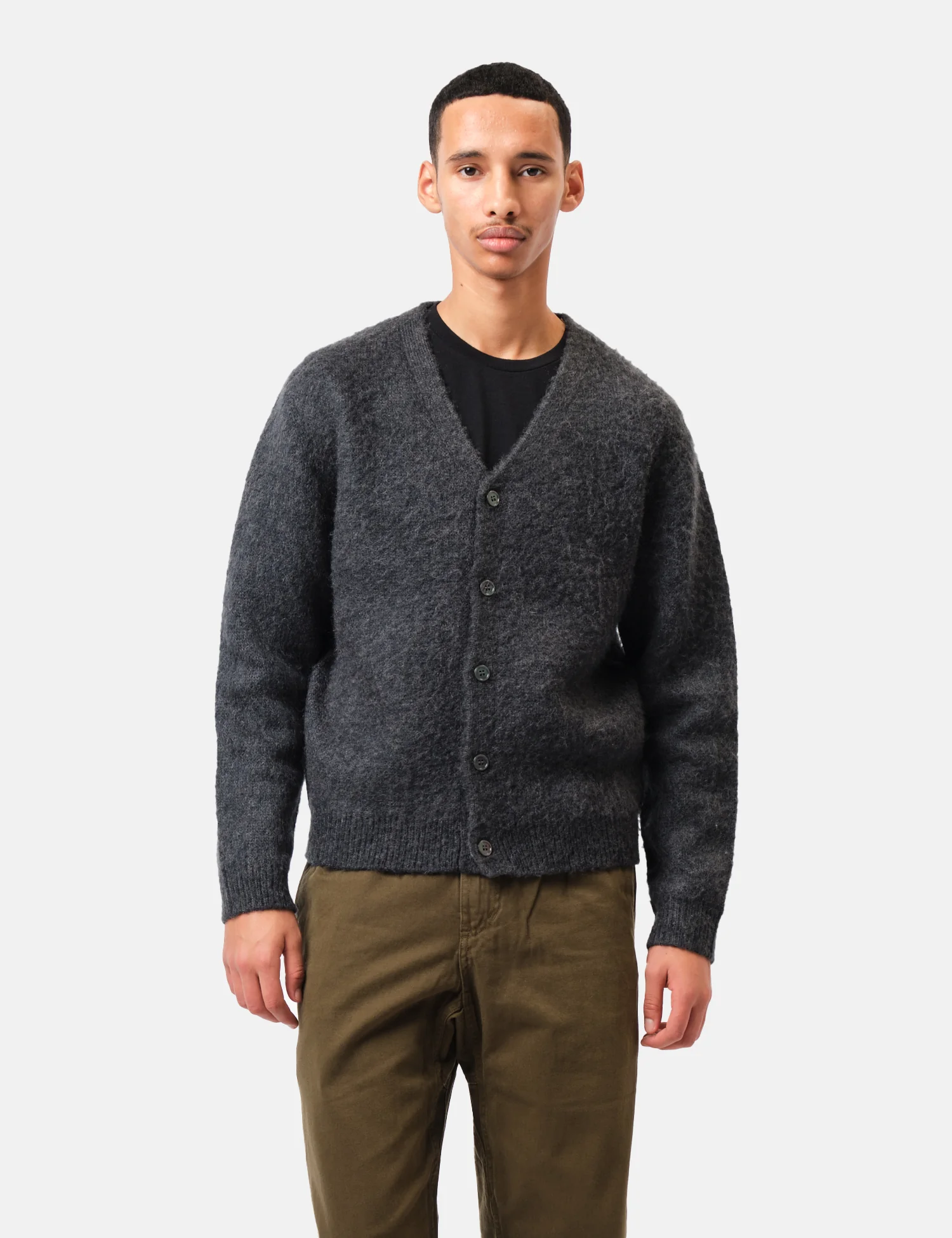 Gramicci Mohair Cardigan - Charcoal Grey - Image 6