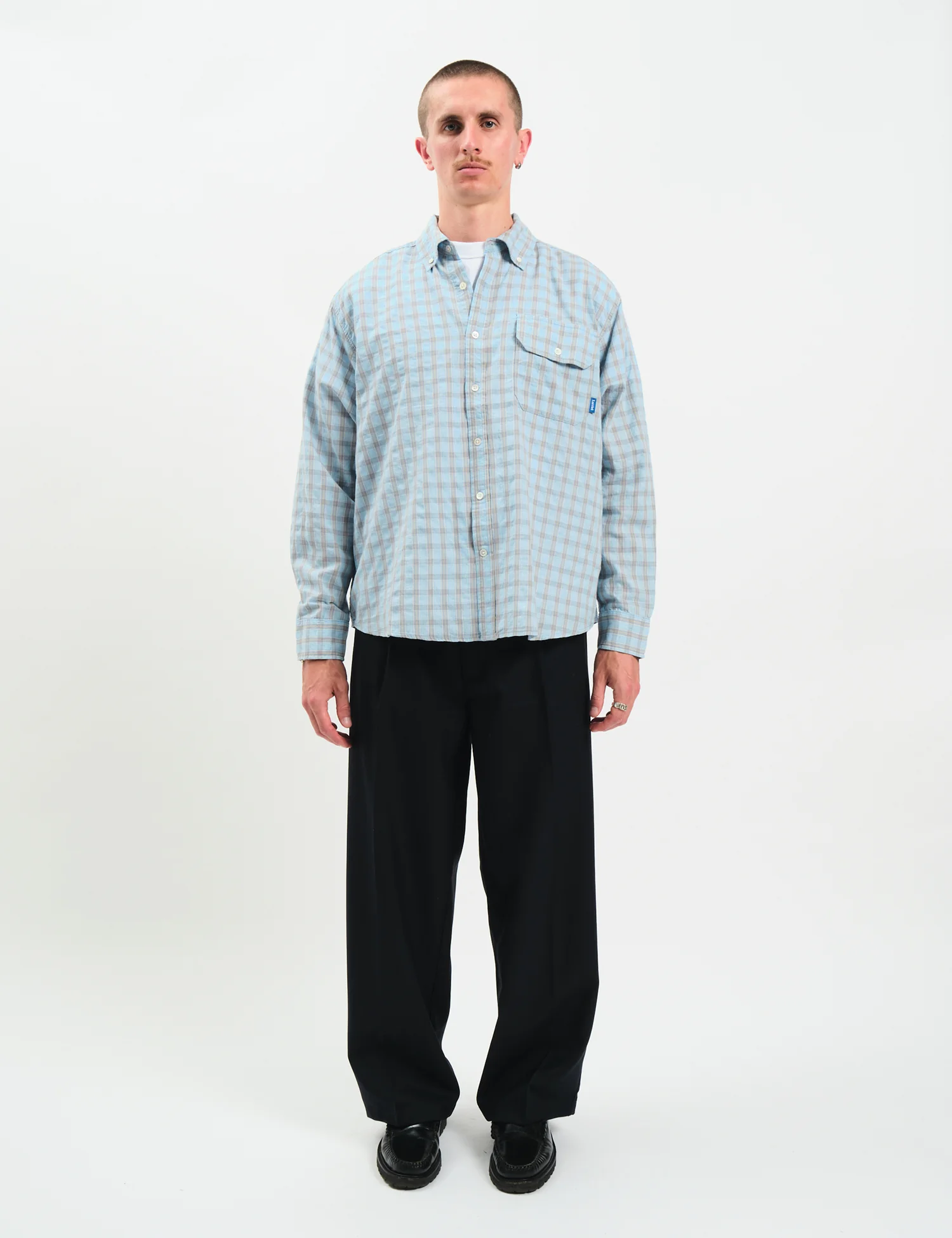 Larriet Weisner Rain Plaid Shirt - Blue - Image 3