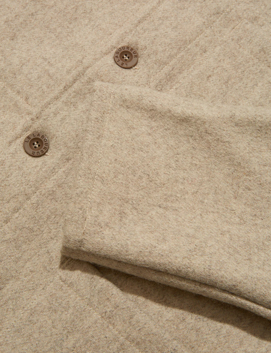 Le Laboureur Burel Wool Work Jacket - Beige - Image 7