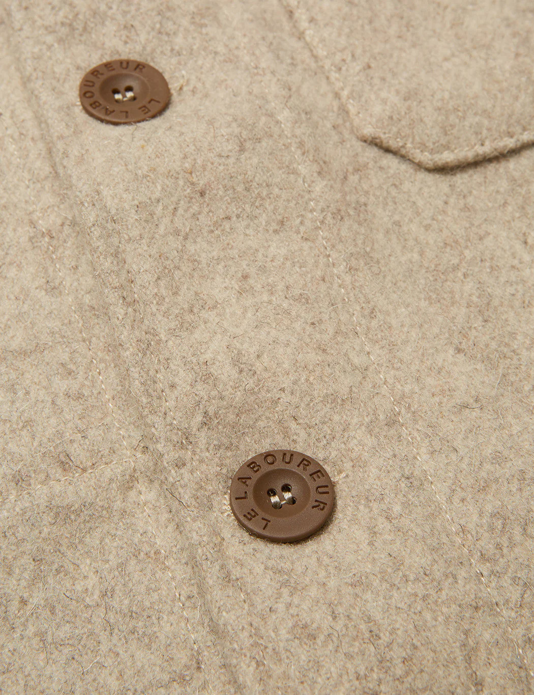Le Laboureur Burel Wool Work Jacket - Beige - Image 8