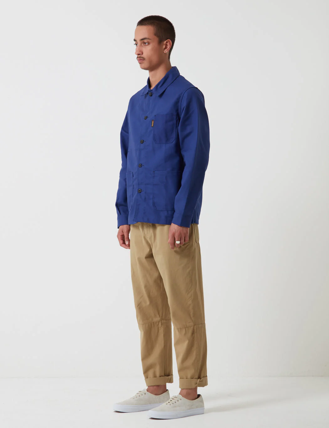 Le Laboureur Cotton Work Jacket - Navy Blue - Image 3
