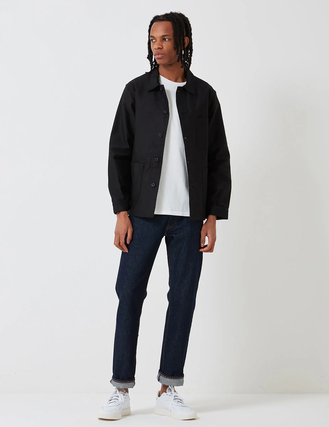 Le Laboureur Moleskin Work Jacket - Black - Image 3
