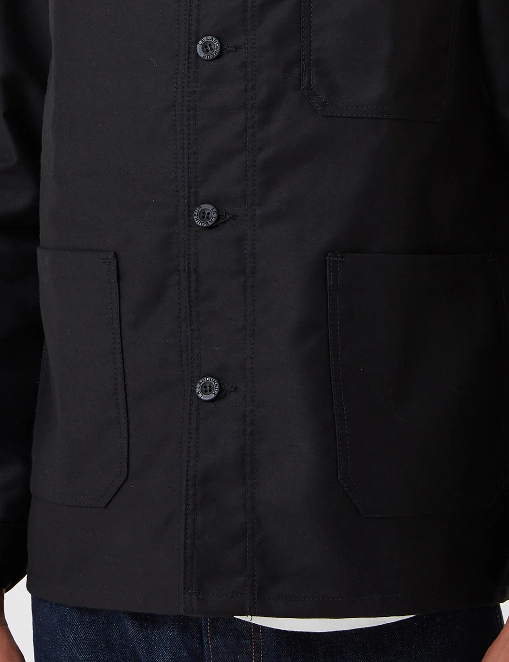 Le Laboureur Moleskin Work Jacket - Black - Image 5