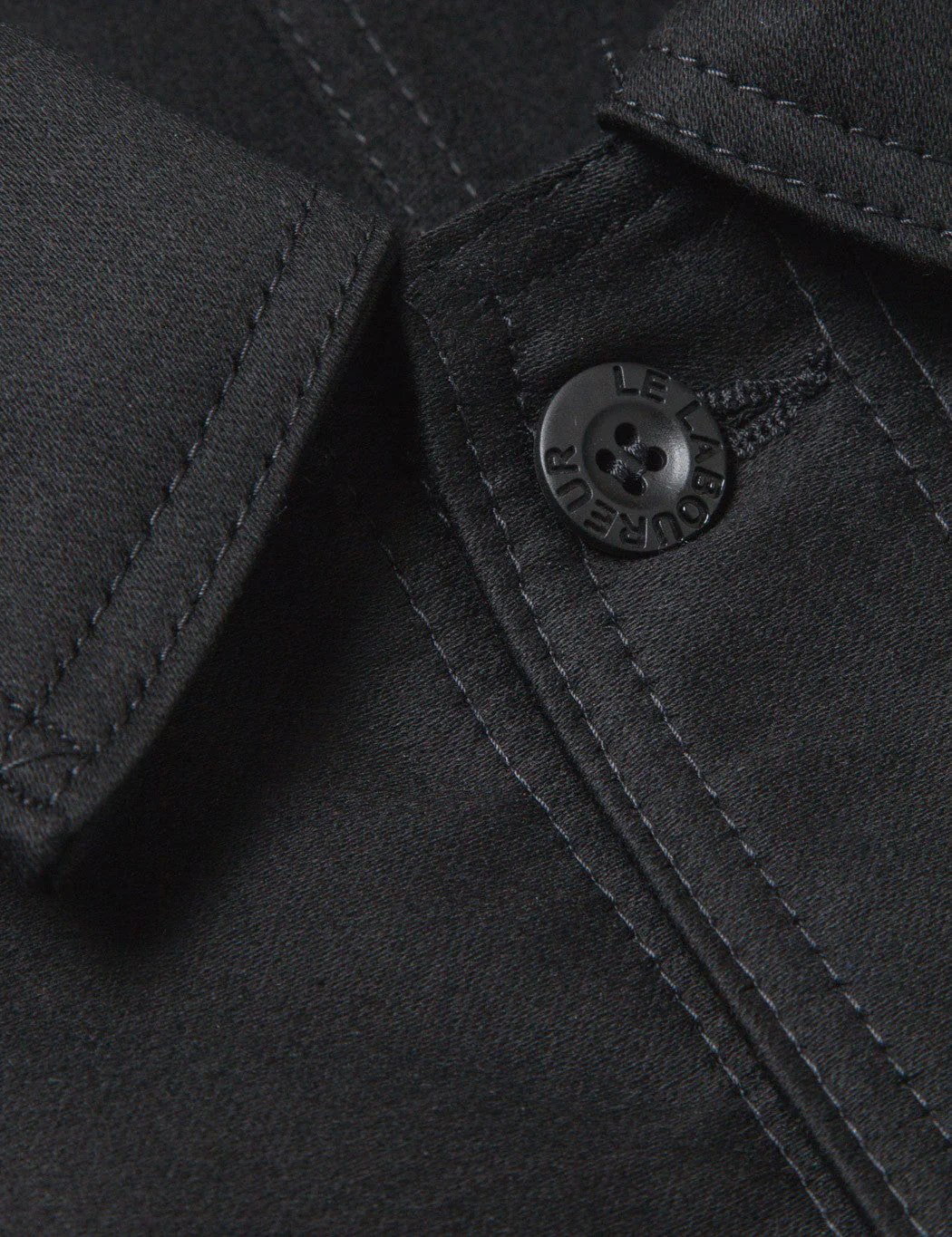 Le Laboureur Moleskin Work Jacket - Black - Image 7