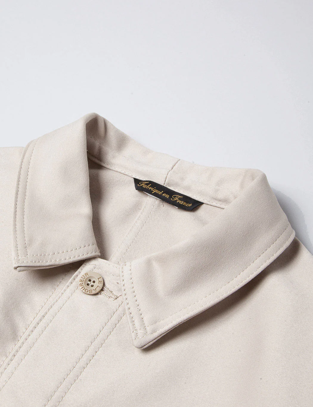 Le Laboureur Moleskin Work Jacket - Ecru - Image 8