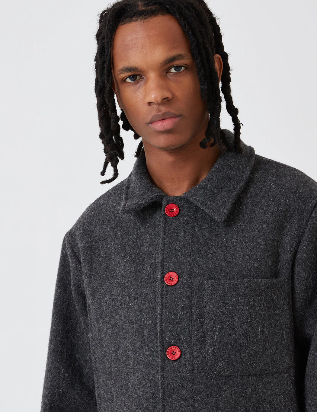 Le Laboureur Wool Work Jacket - Grey - Image 2