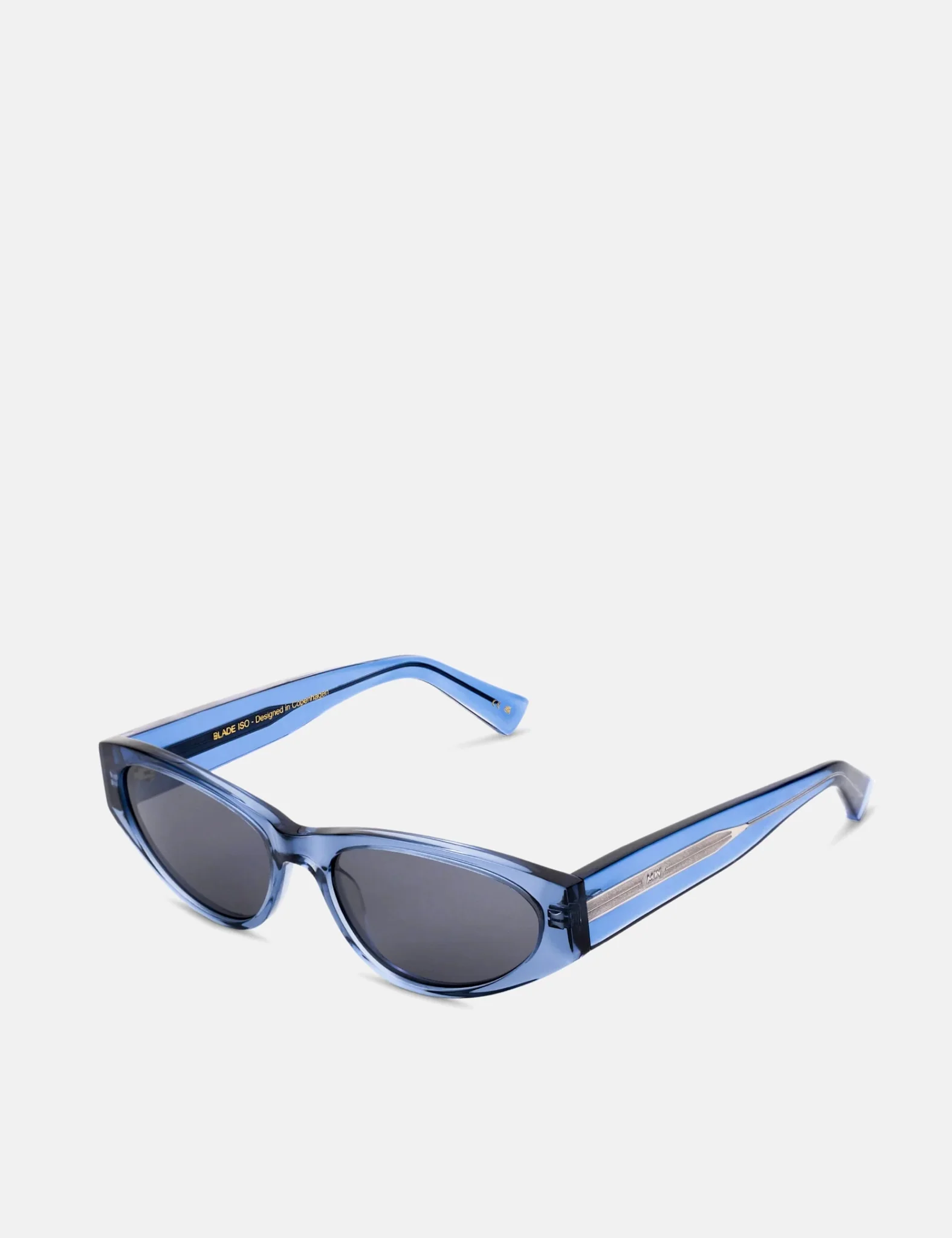 Messy Weekend Blade Sunglasses - Transparent Blue/Transparent/Grey - Image 3