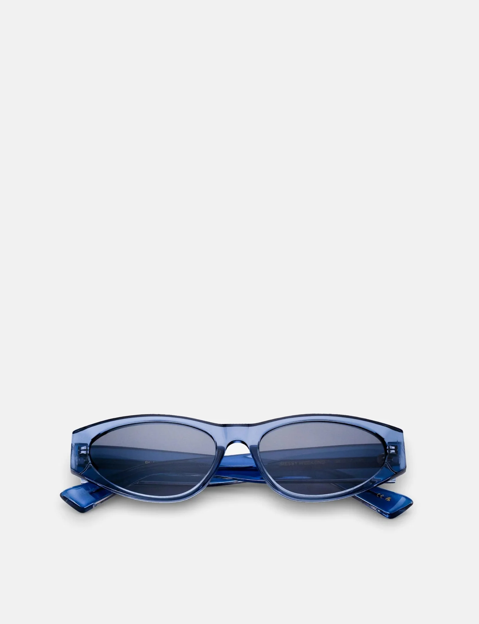 Messy Weekend Blade Sunglasses - Transparent Blue/Transparent/Grey - Image 4