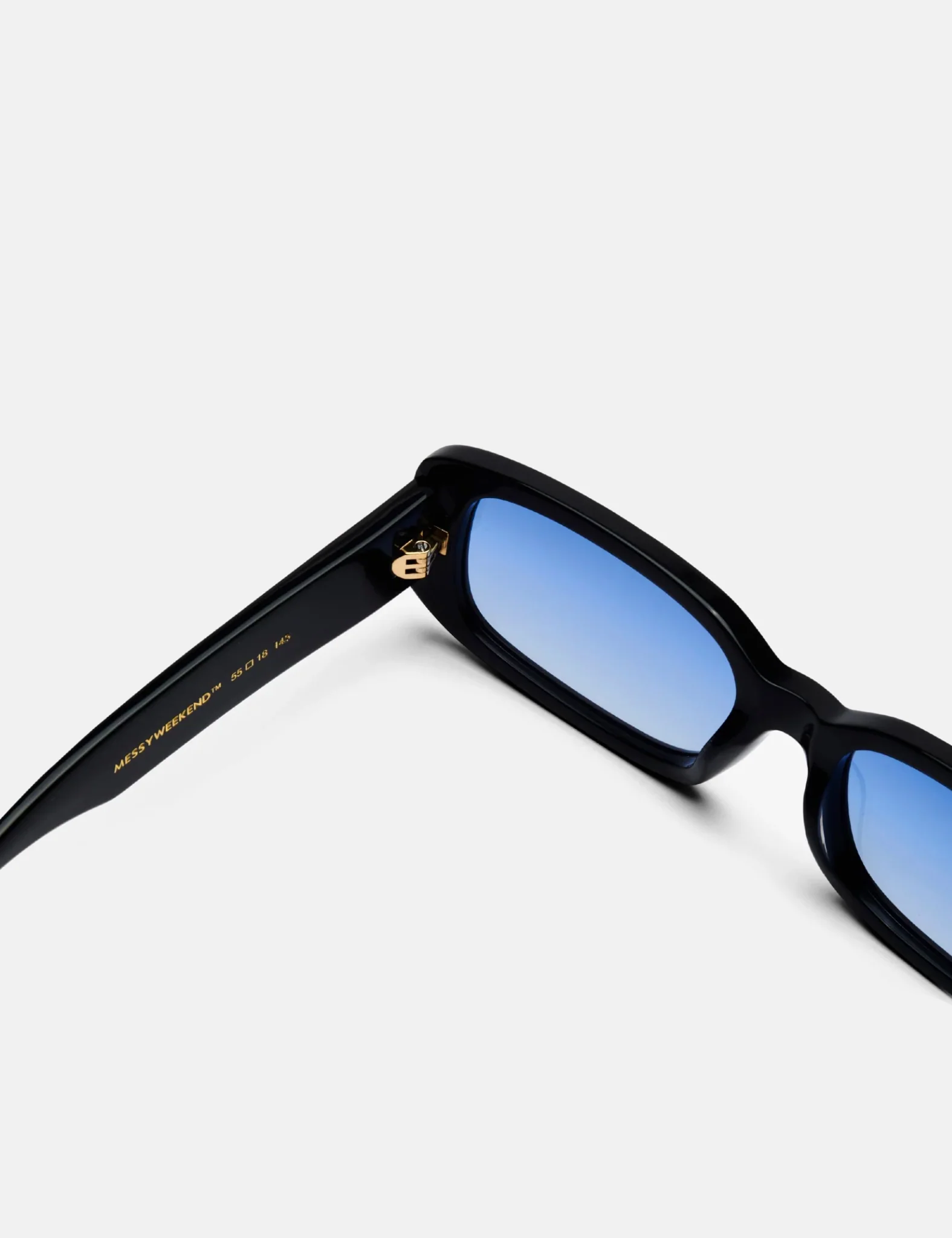 Messy Weekend Roxie Sunglasses - Black/Gradient Blue - Image 3