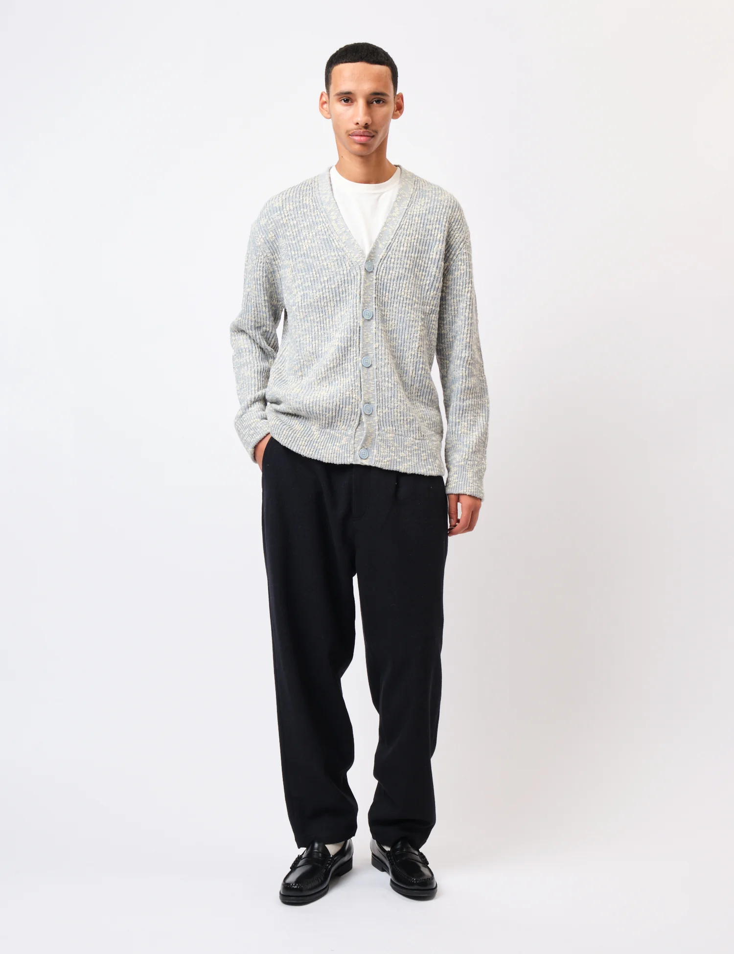 NN07 Jesse Knitted Cardigan - Pale Green - Image 3