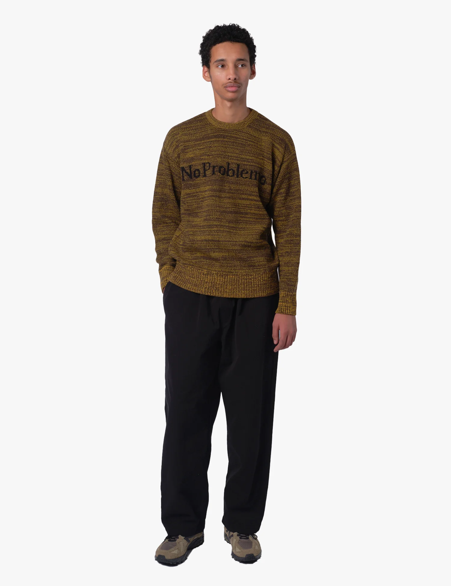 No Problemo Mosca Crew Neck Jumper - Brown - Image 3