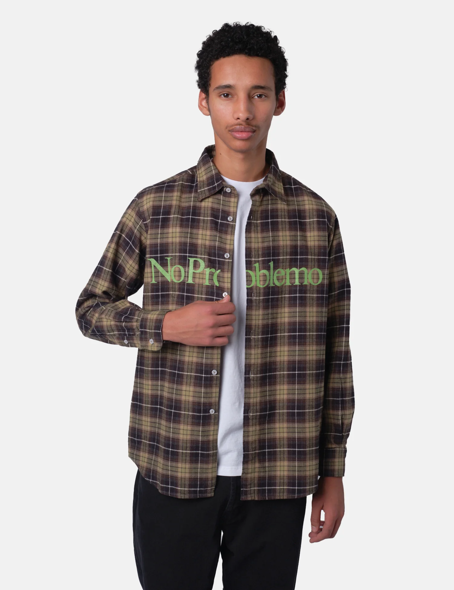 No Problemo Plaid Shirt - Green - Image 3
