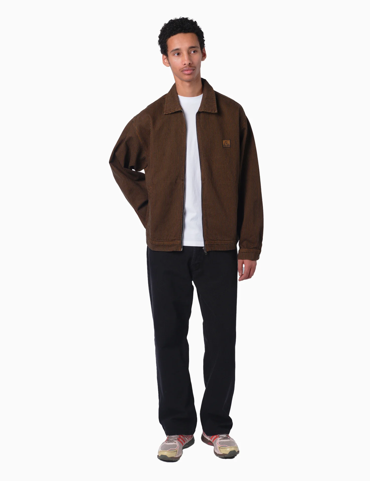 No Problemo Striped Nayoko Jacket - Brown - Image 3