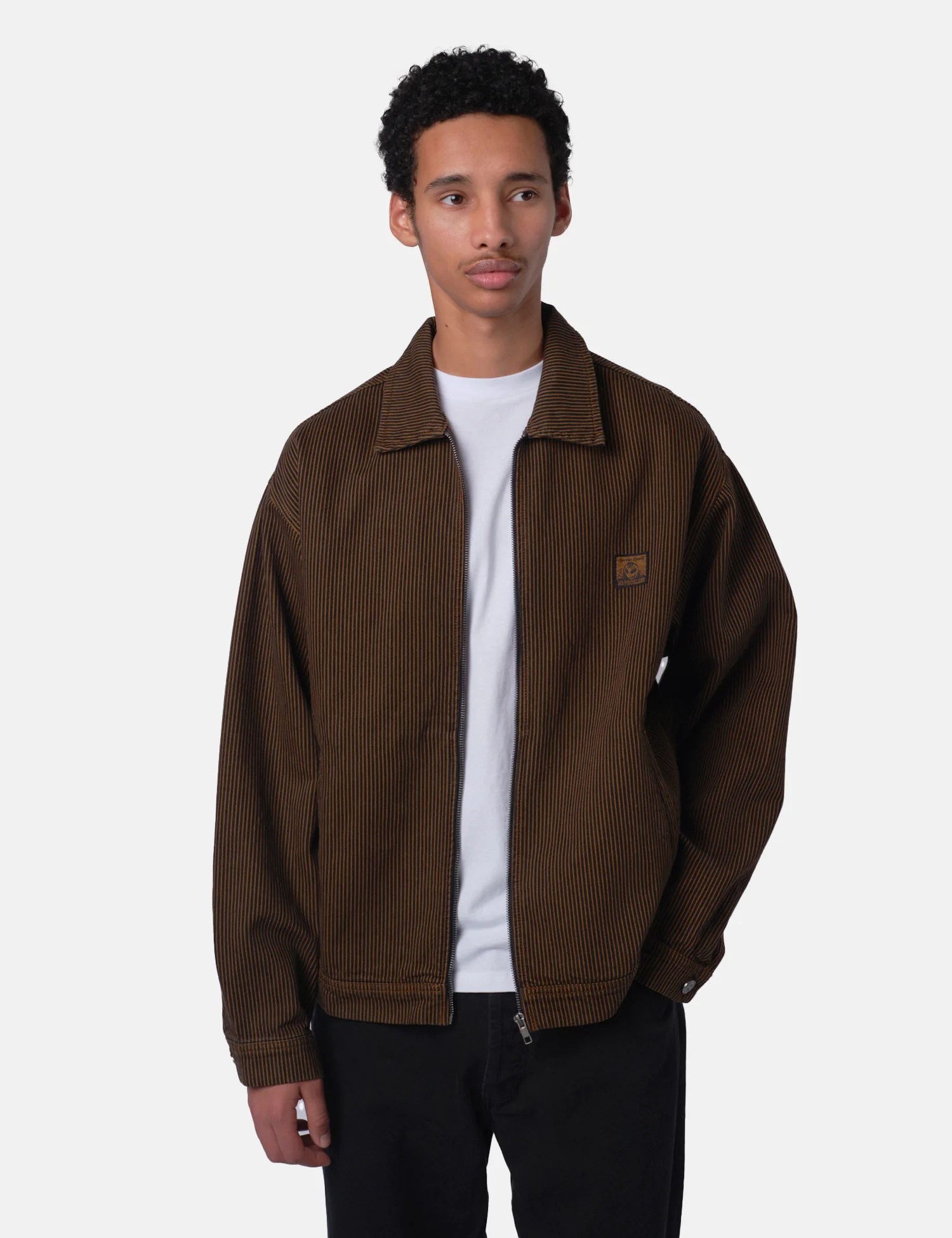 No Problemo Striped Nayoko Jacket - Brown - Image 4