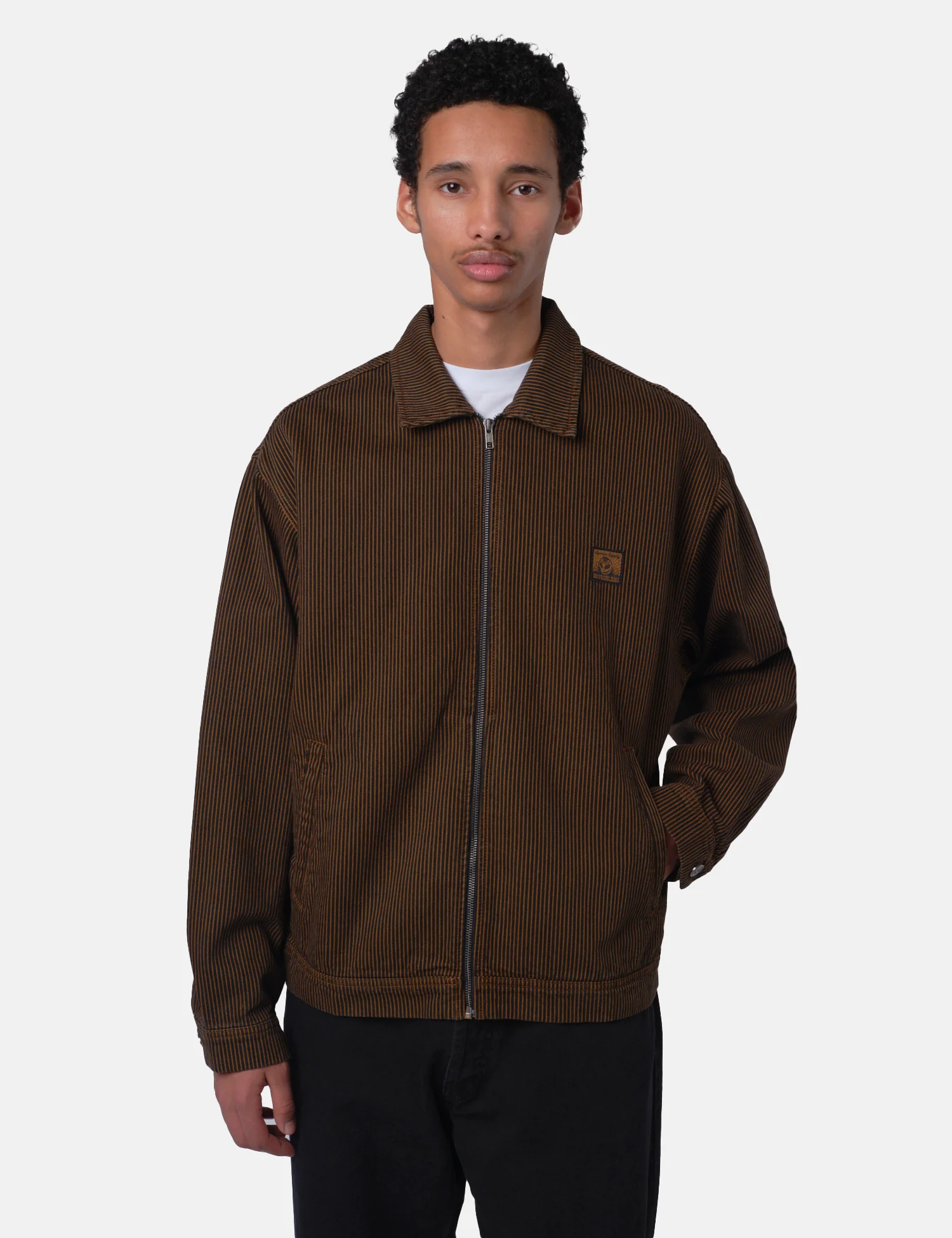 No Problemo Striped Nayoko Jacket - Brown - Image 5