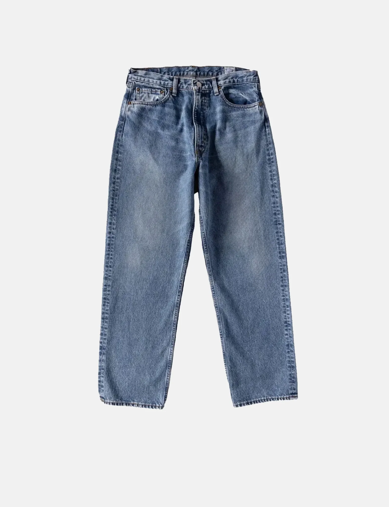 orSlow 101 Dad's Fit Denim Pants - Used Denim Blue