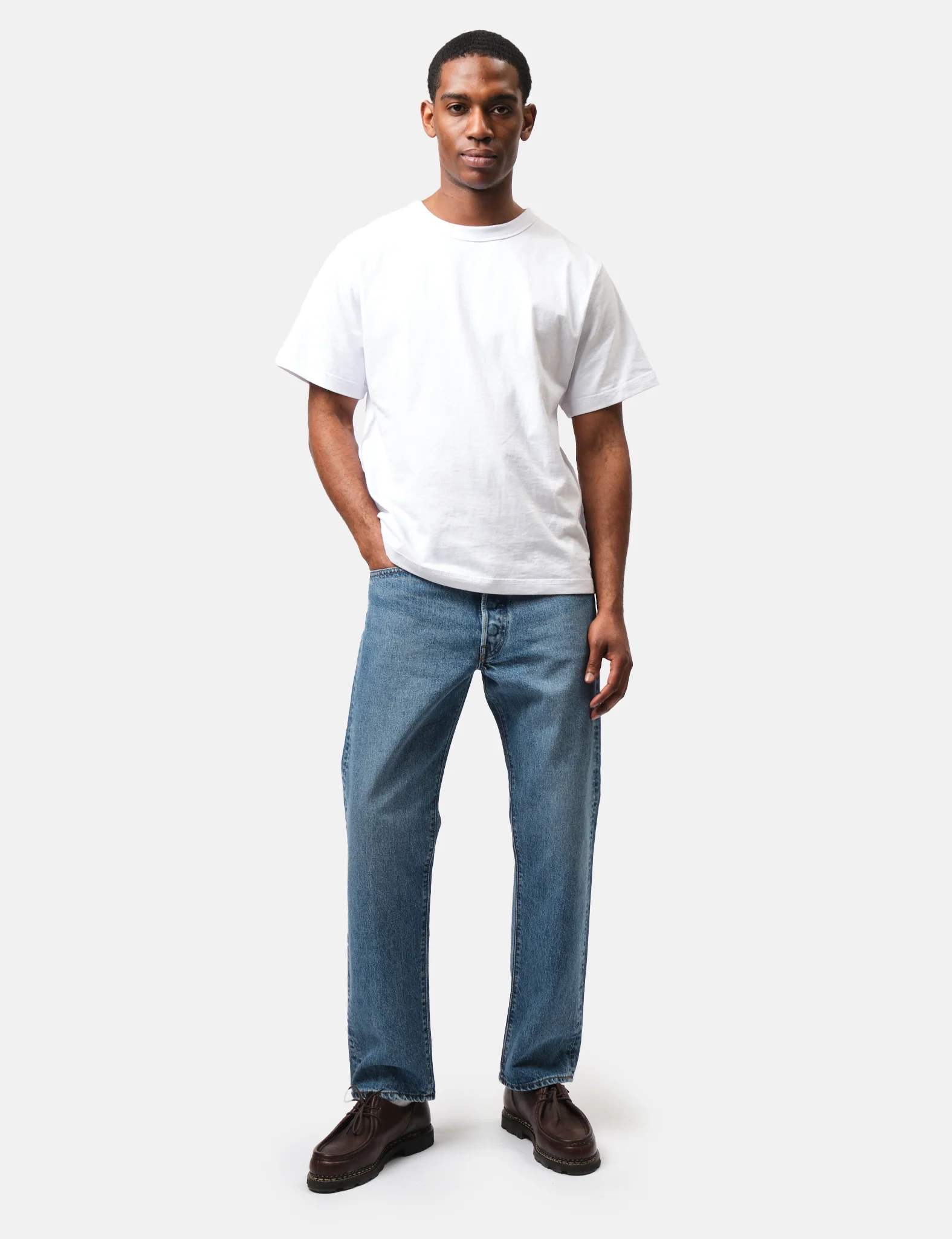 orSlow 105 90's Denim Used Jeans - Denim Blue - Image 3