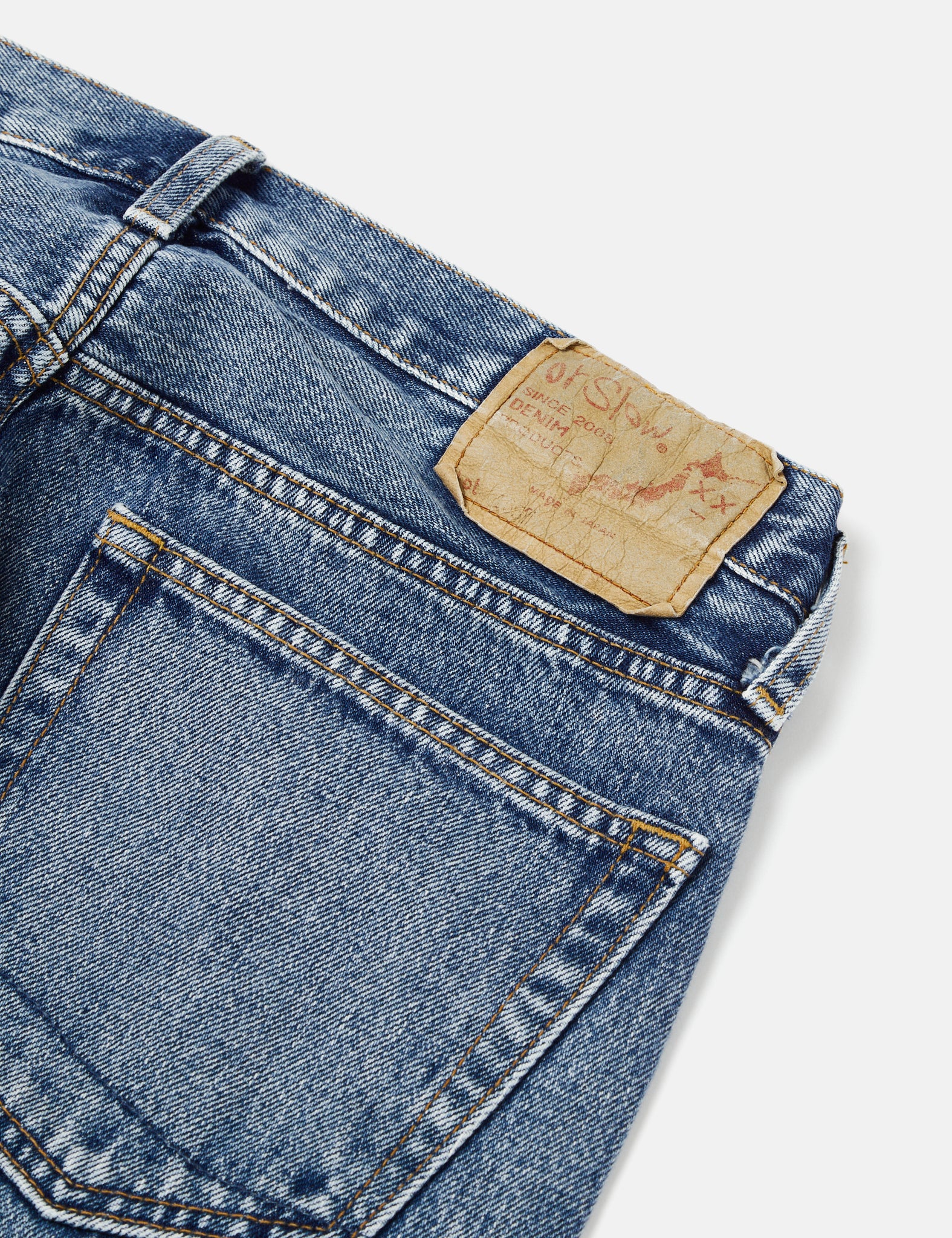 orSlow 105 90's Denim Used Jeans - Denim Blue - Image 7