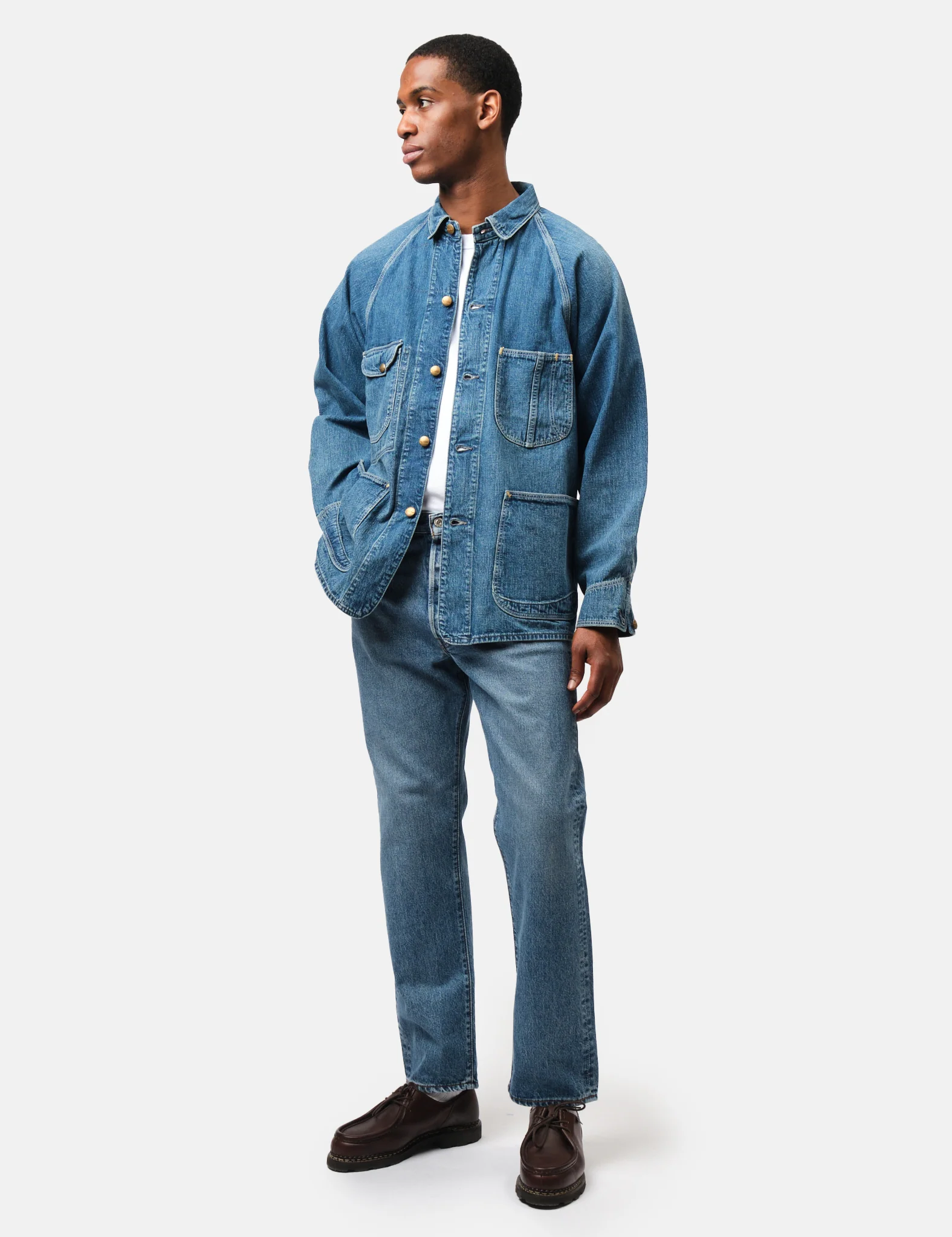 orSlow 1950's Coverall Jacket - Blue, Used Wash - Image 3