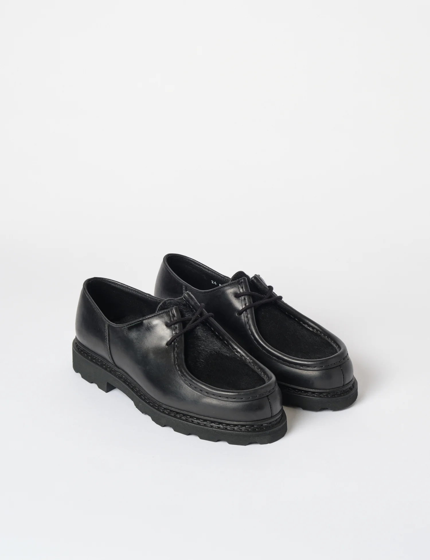 Paraboot Michael Shoes (Leather/Cow Hair) - Black - Image 3