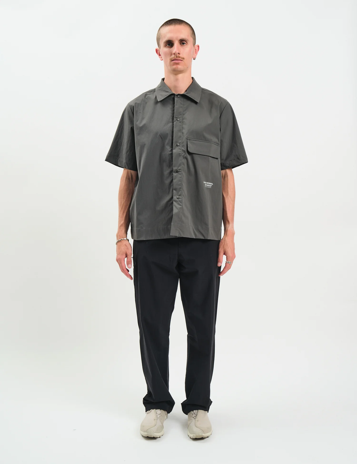 Pas Normal Studios Off-Race Light Tech Shirt - Dark Grey - Image 3