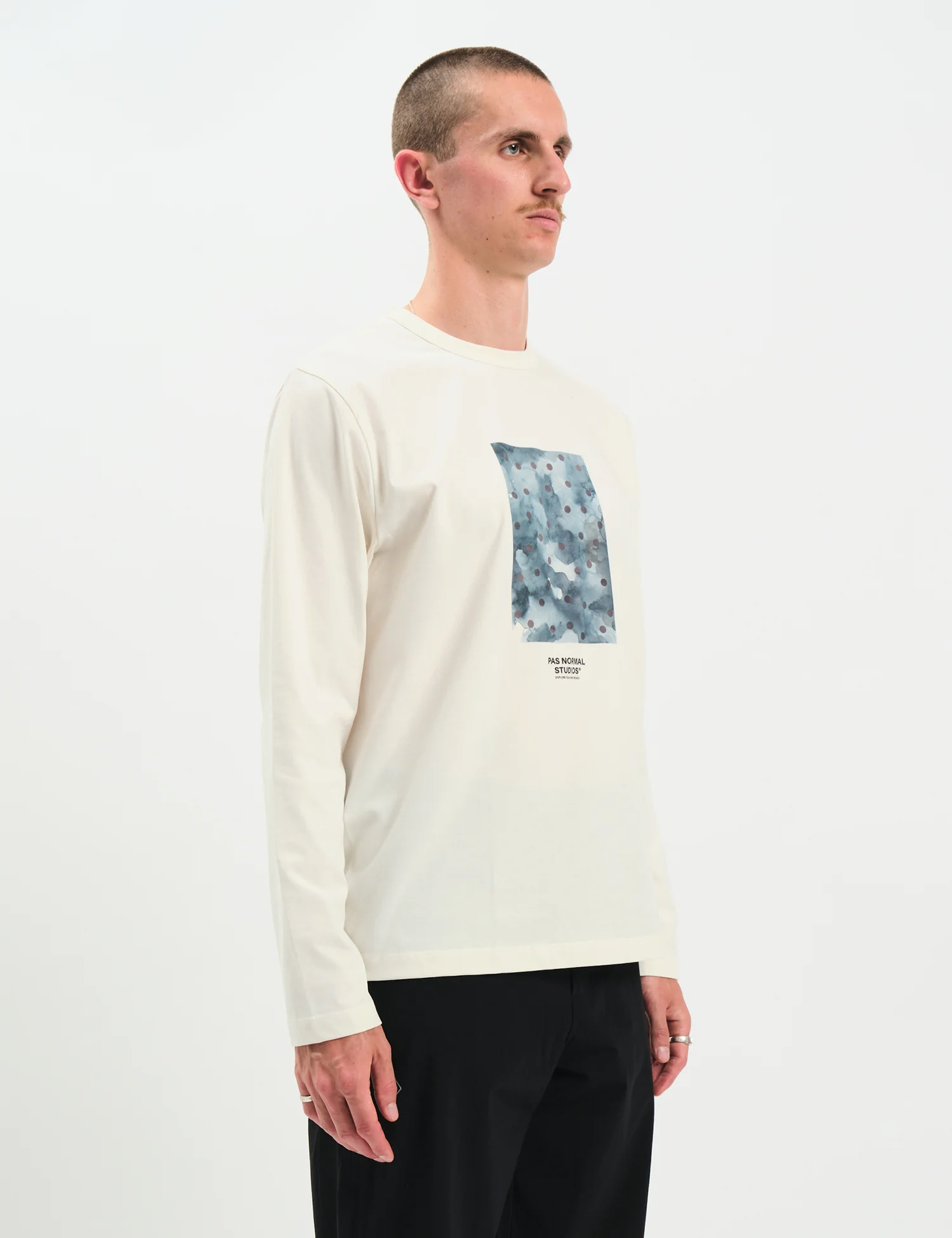 Pas Normal Studios Off-Race Long Sleeve T-Shirt (Cotton Tech) - Off White - Image 5