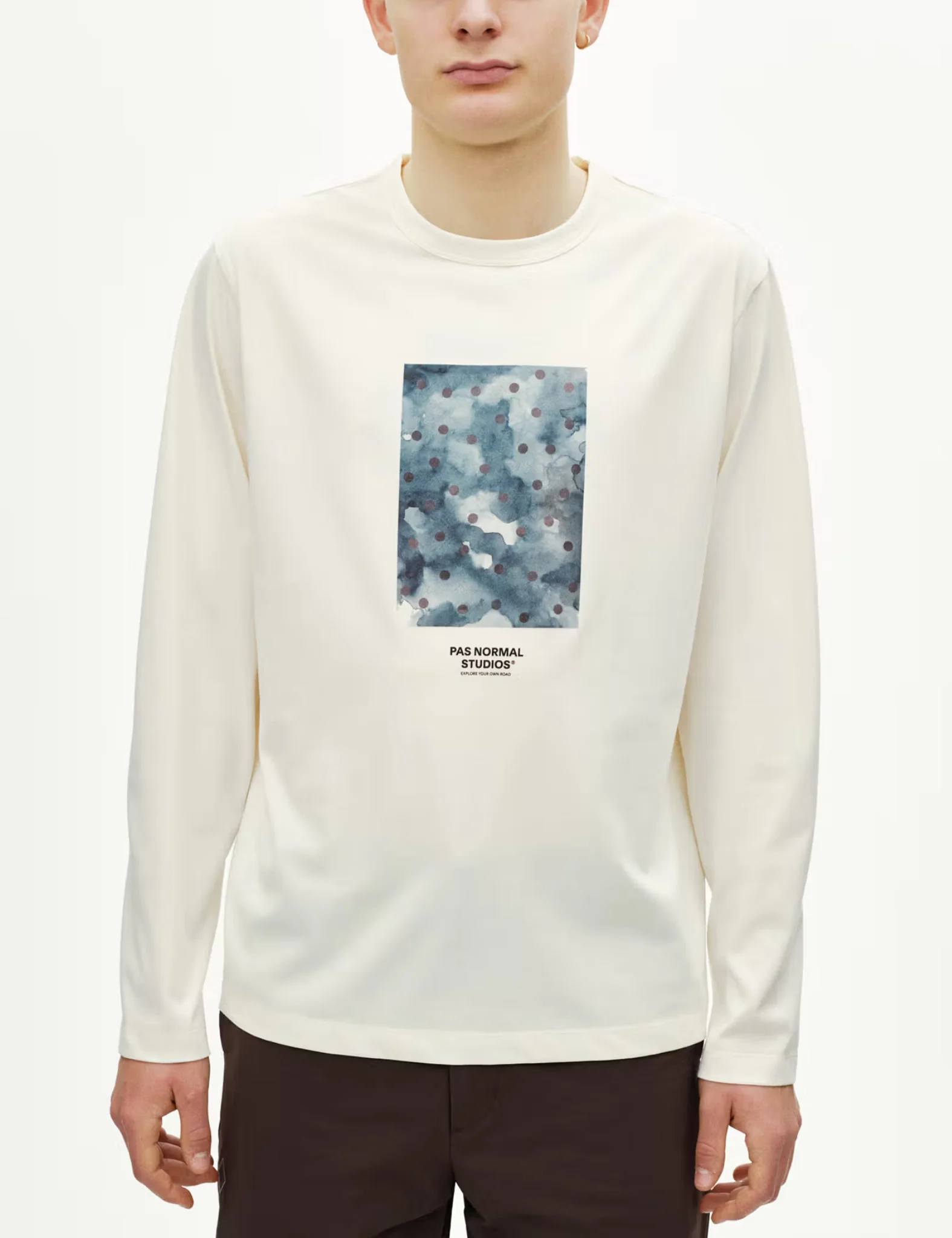Pas Normal Studios Off-Race Long Sleeve T-Shirt (Cotton Tech) - Off White - Image 6
