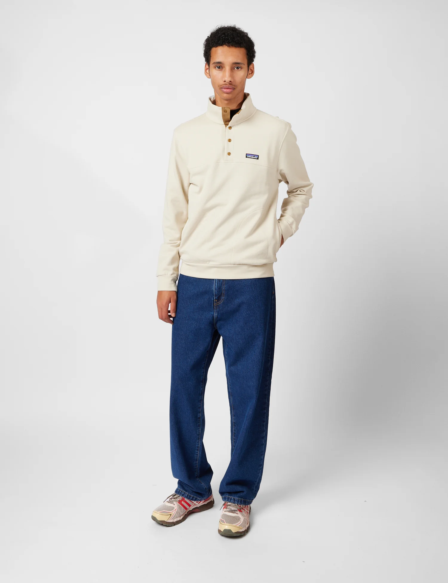Patagonia Daily Snap- Pullover Fleece - Pelican Beige - Image 3