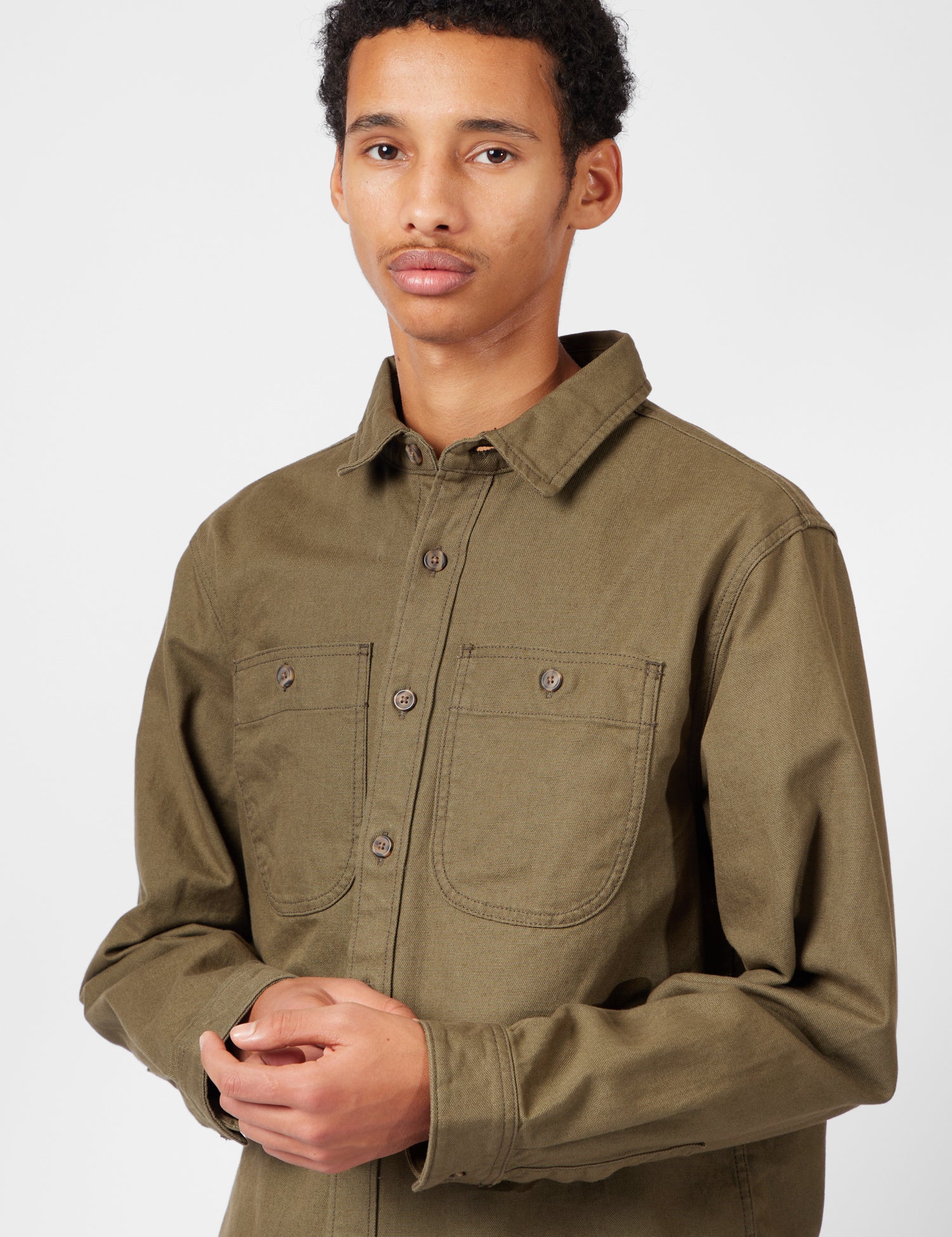 Patagonia Point Reyes Canvas Shirt - Basin Green - Image 2