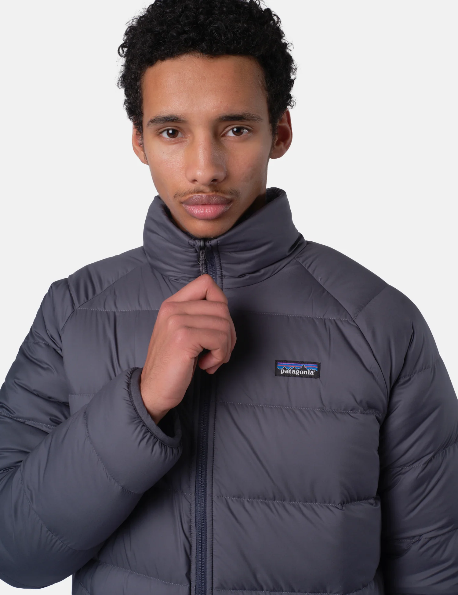 Patagonia Reversible Silent Down Jacket - Smolder Blue - Image 3