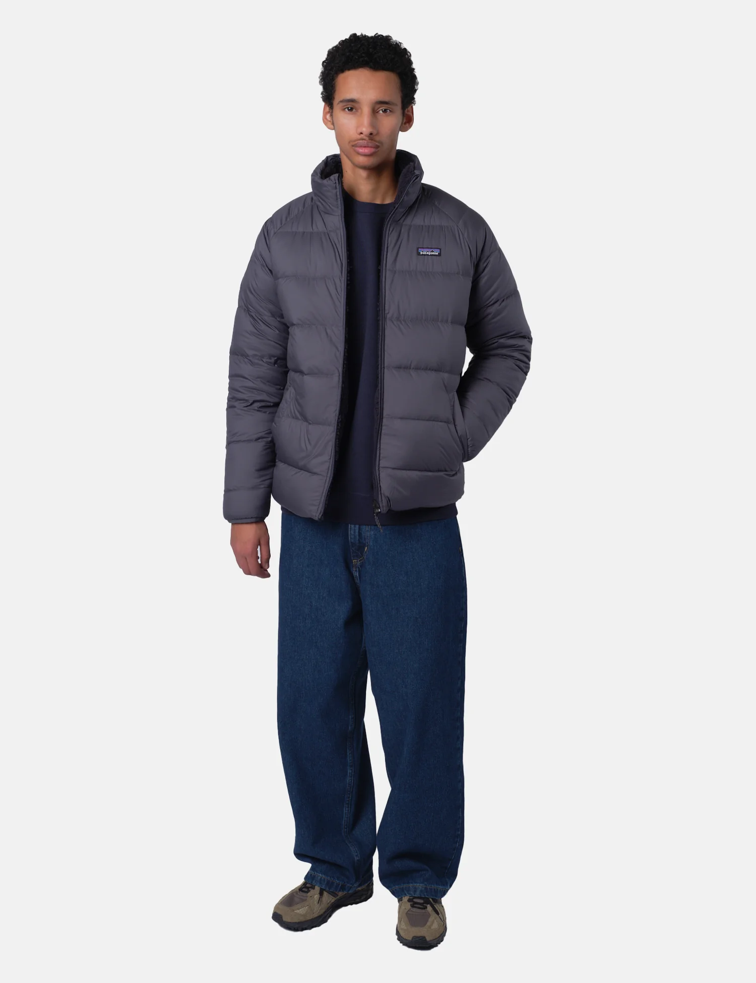 Patagonia Reversible Silent Down Jacket - Smolder Blue - Image 5