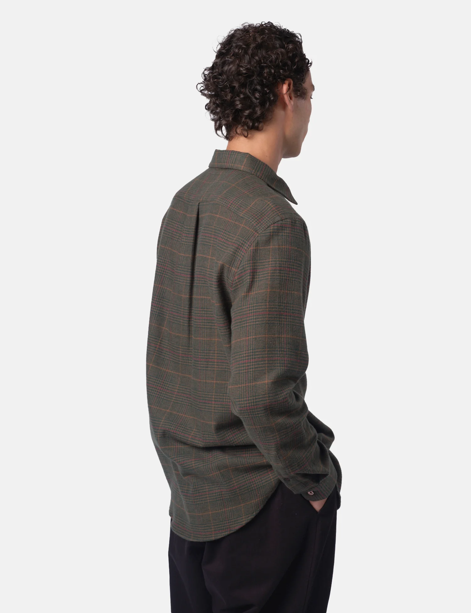Portuguese Flannel Lake Shirt - Green/Bordeaux/Brown - Image 5