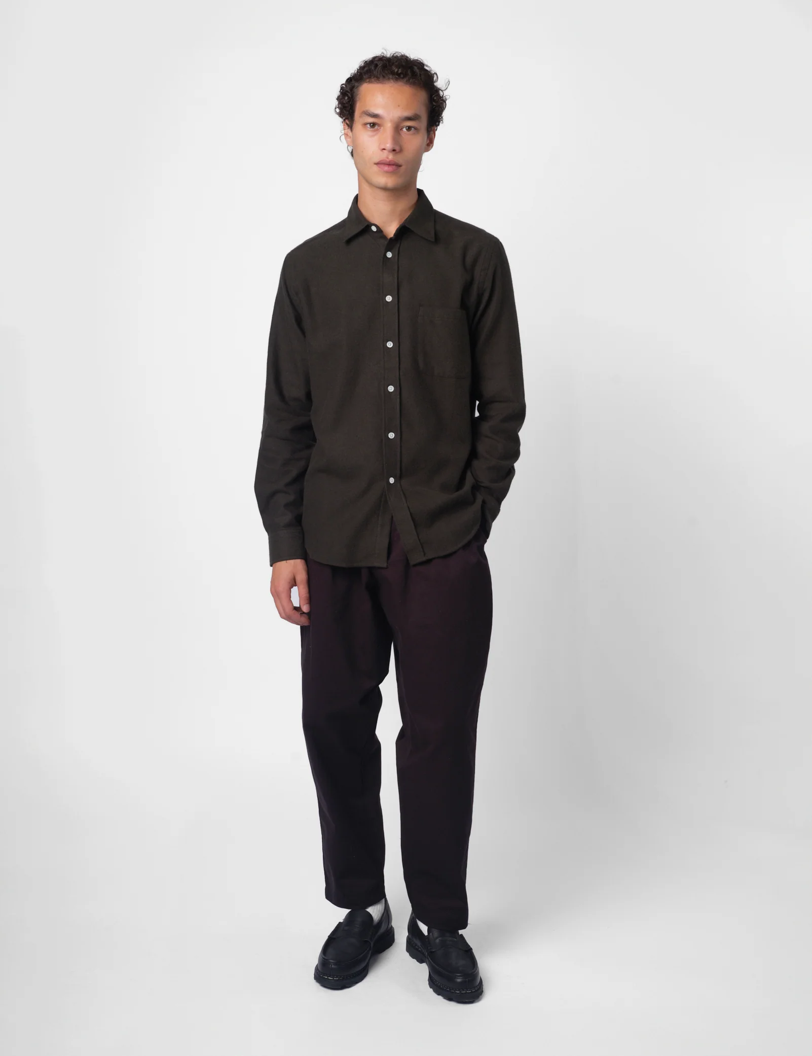 Portuguese Flannel Teca 2.0 Shirt - Forest Green - Image 3