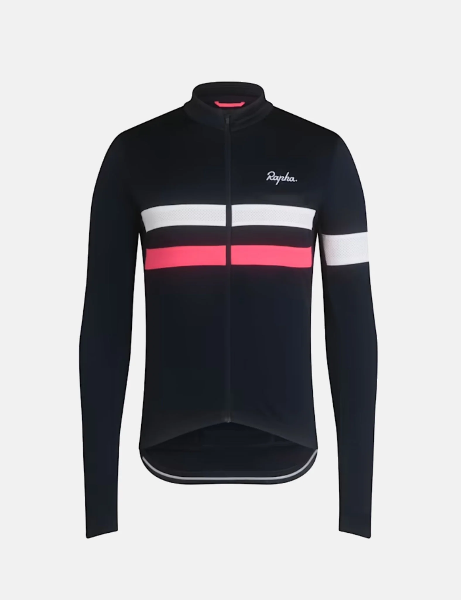 Rapha Men's Brevet Long Sleeve Jersey - Dark Navy/High-Vis Pink/White - Image 8