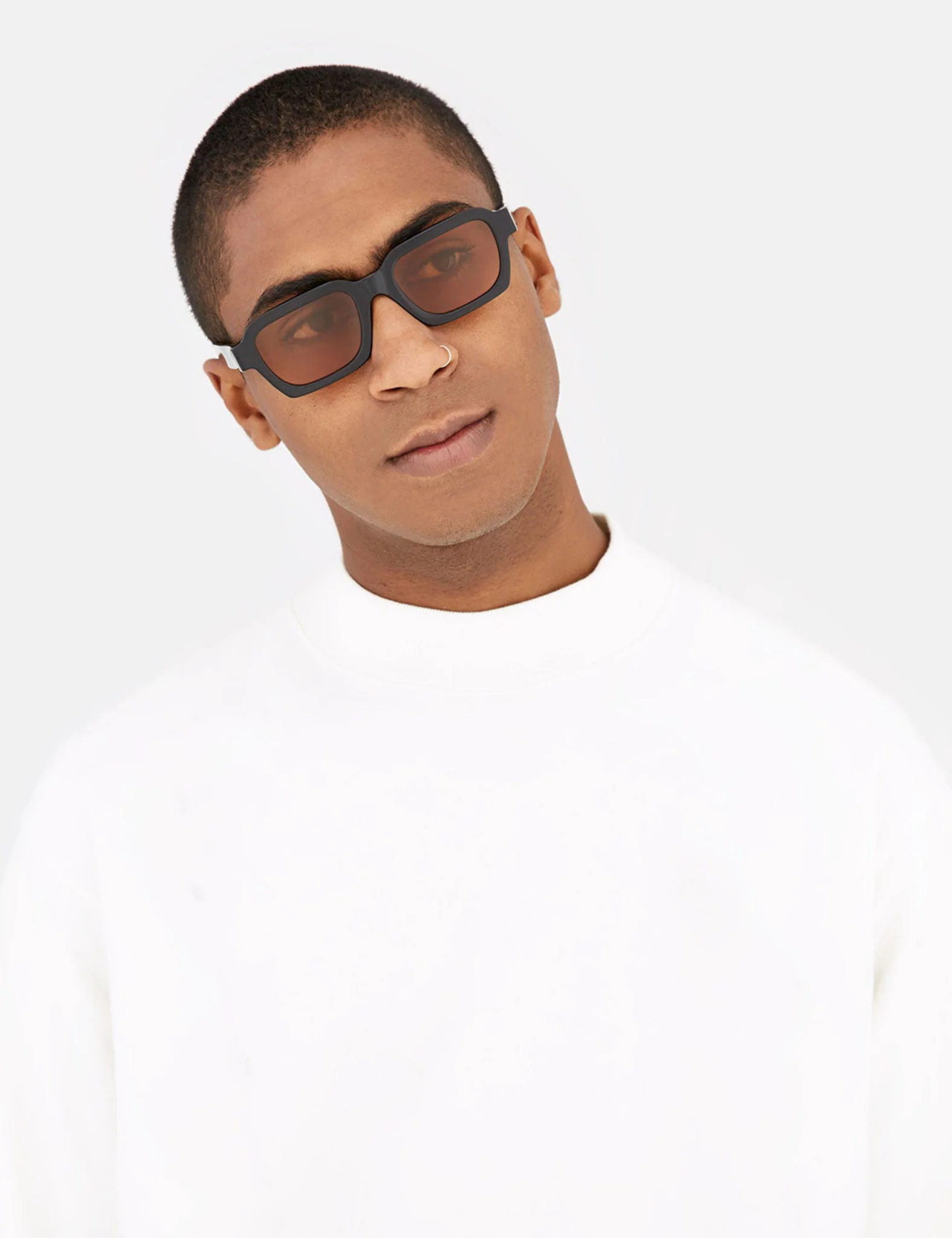 RetroSuperFuture Caro Refined Sunglasses - Black/Brown - Image 3
