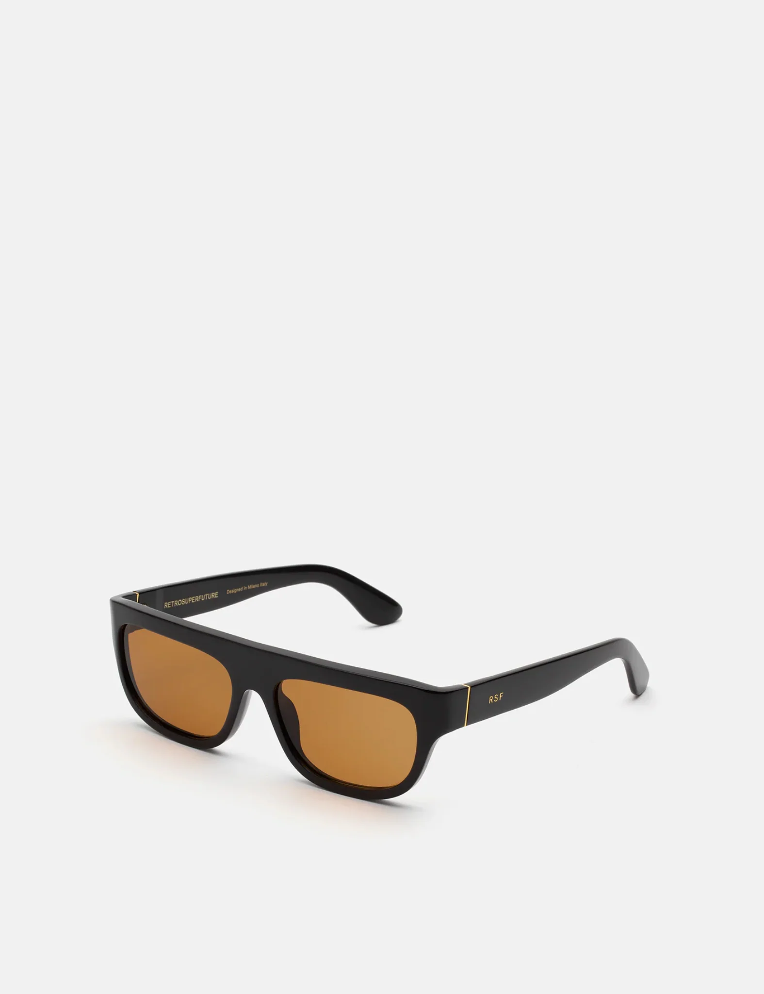RetroSuperFuture Serioso Refined Sunglasses - Black/Orange - Image 4