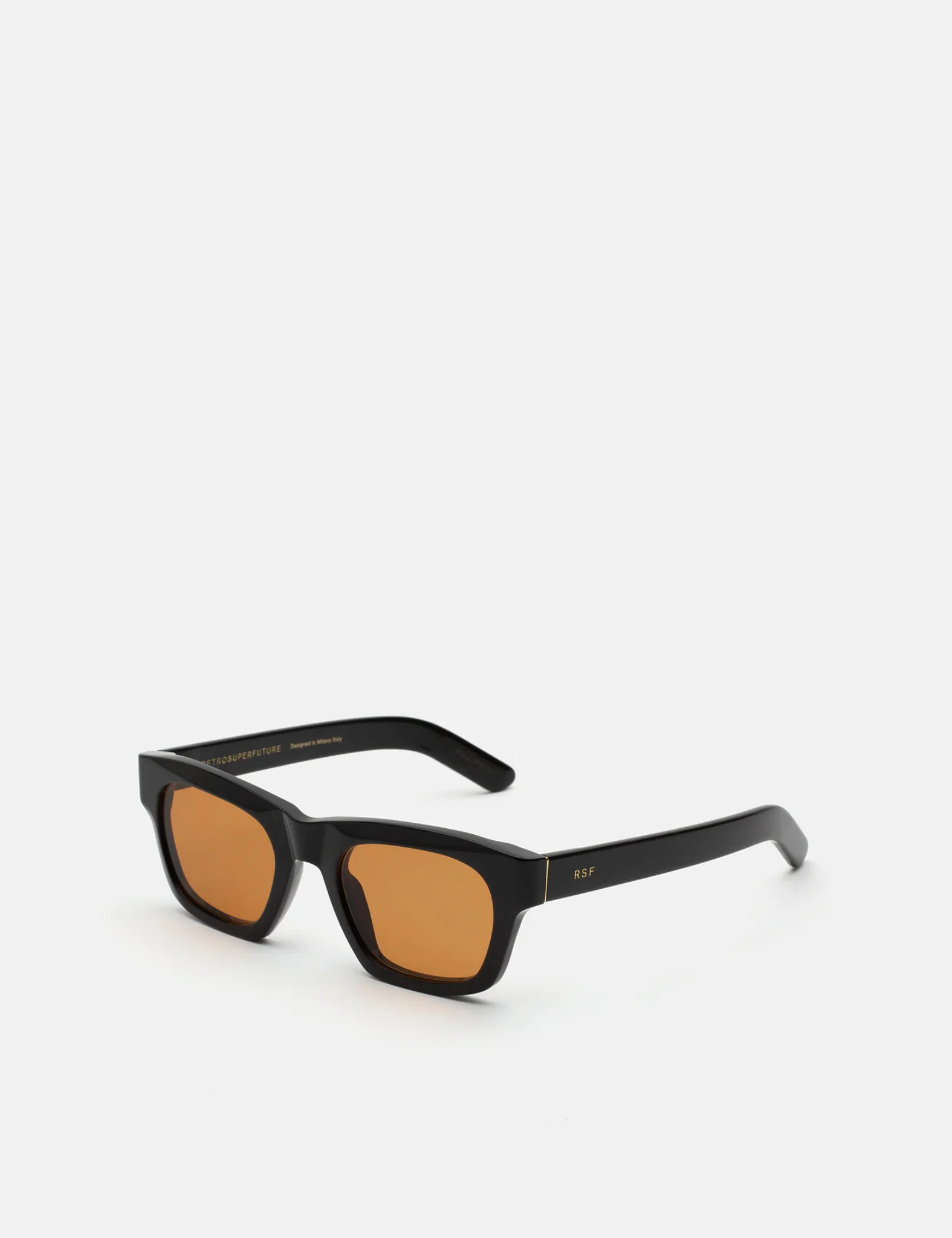 RetroSuperFuture Sintesi Refined Sunglasses - Black/Orange - Image 4