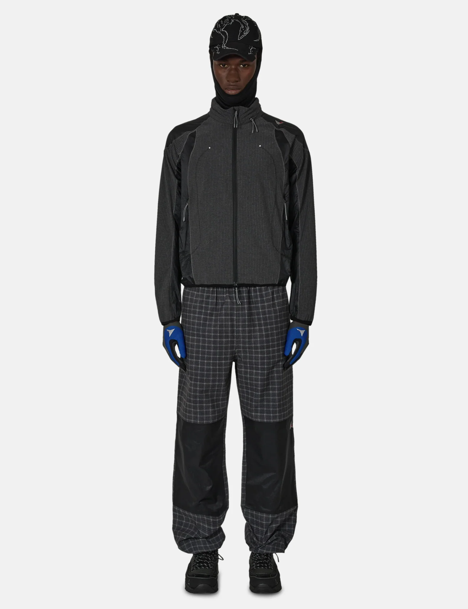 ROA Numb Pinstripe Hooded Wind Jacket - Black - Image 5