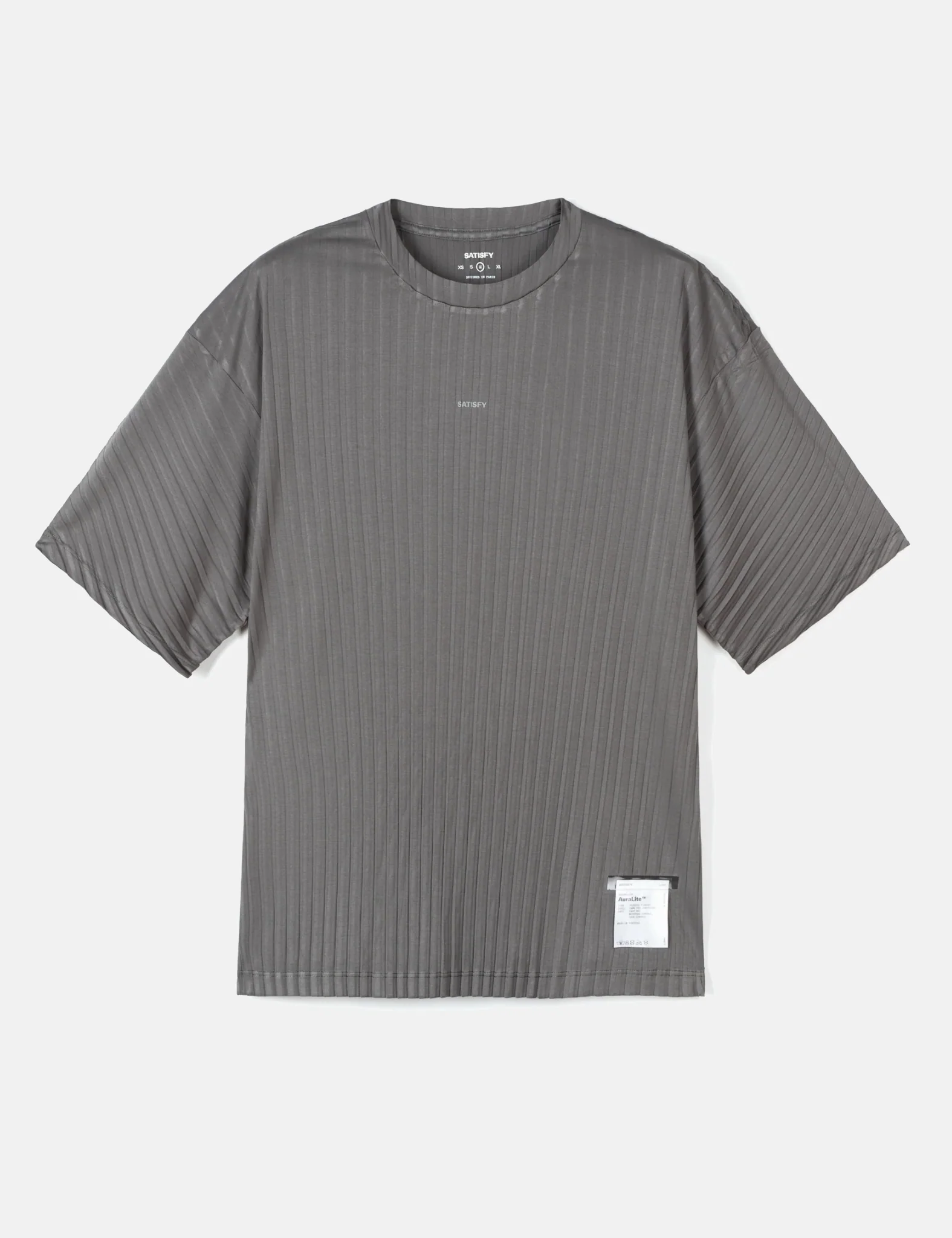 Satisfy AuraLite Pleated T-Shirt - Granite Grey - Image 4