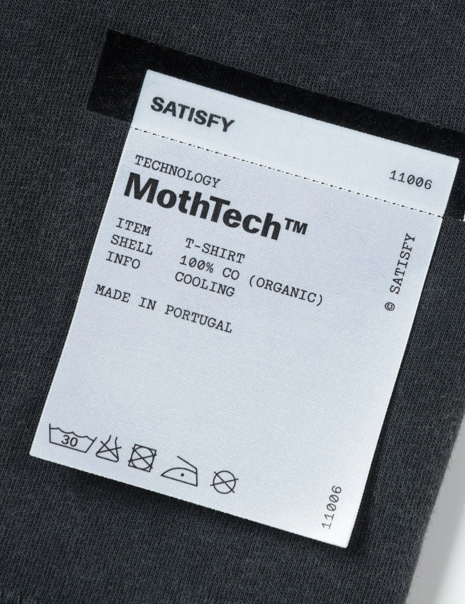 Satisfy MothTech T-Shirt (Eagle) - Aged Black - Image 4
